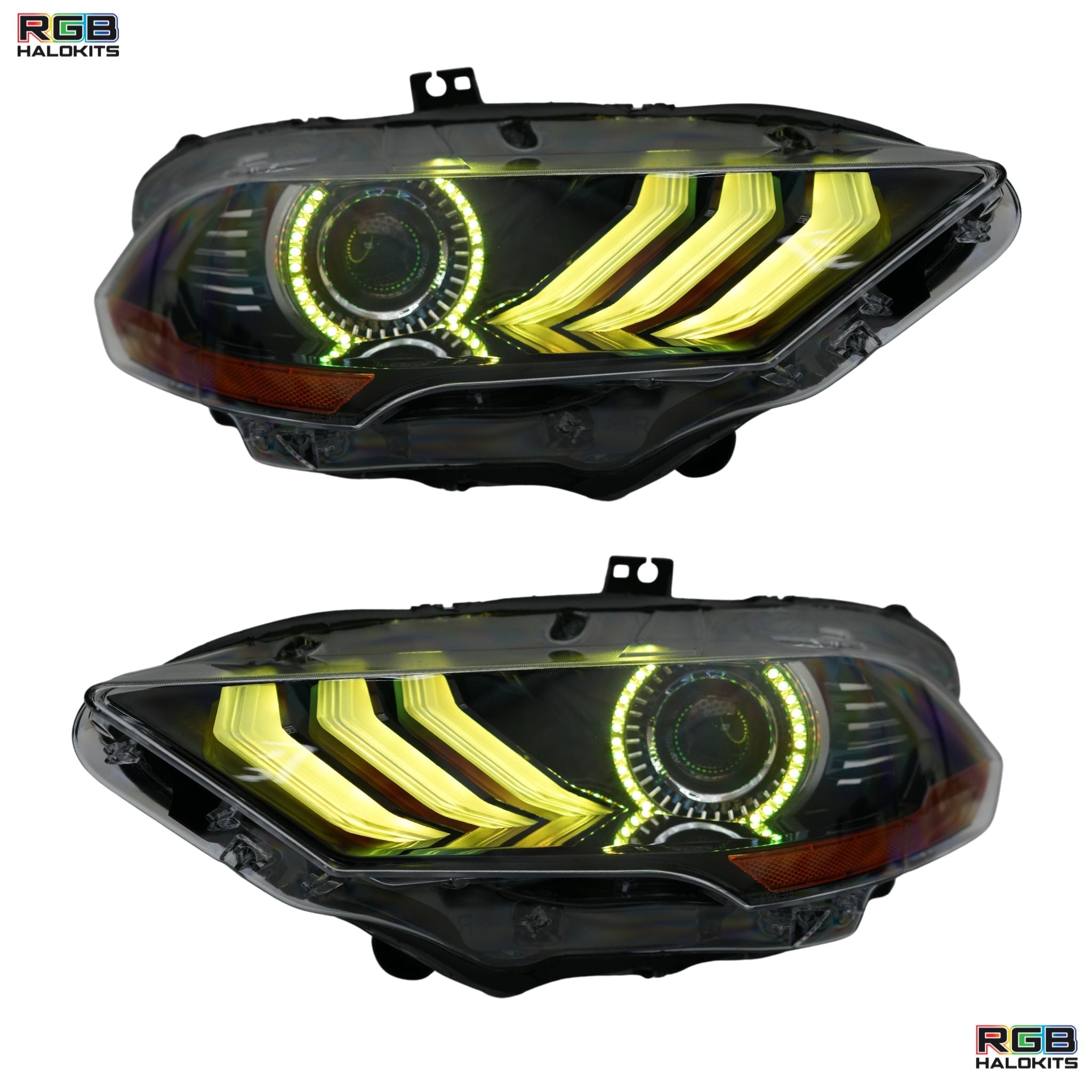 Ford Mustang Multicolor Flow Series DRL Boards (2018-2023) – Custom Multicolor LED Lighting by RGB Halo Kits