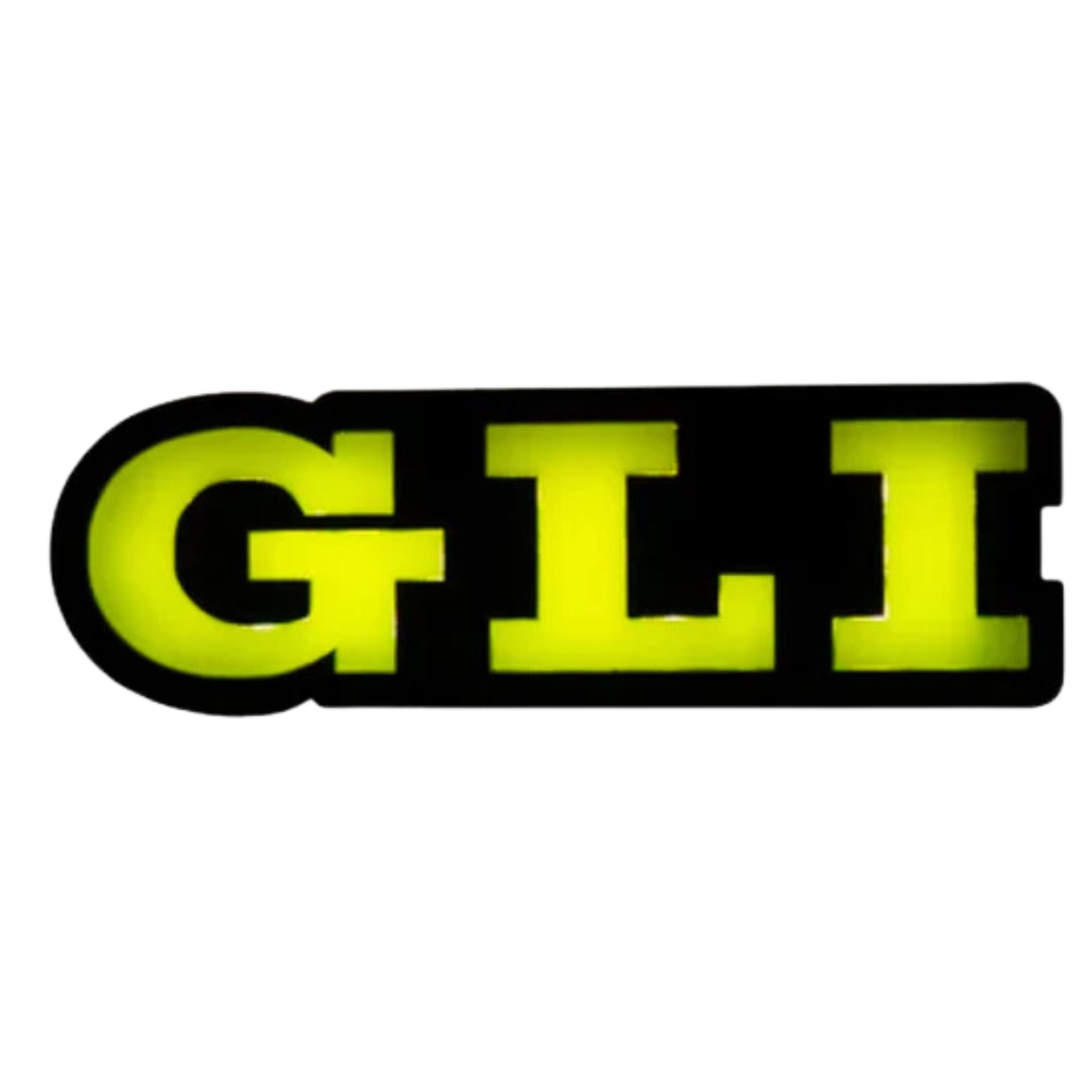 GLI : Illuminated Multicolor Flow LED Badge | Lit Logos â€“ Custom Multicolor LED Lighting by RGB Halo Kits
