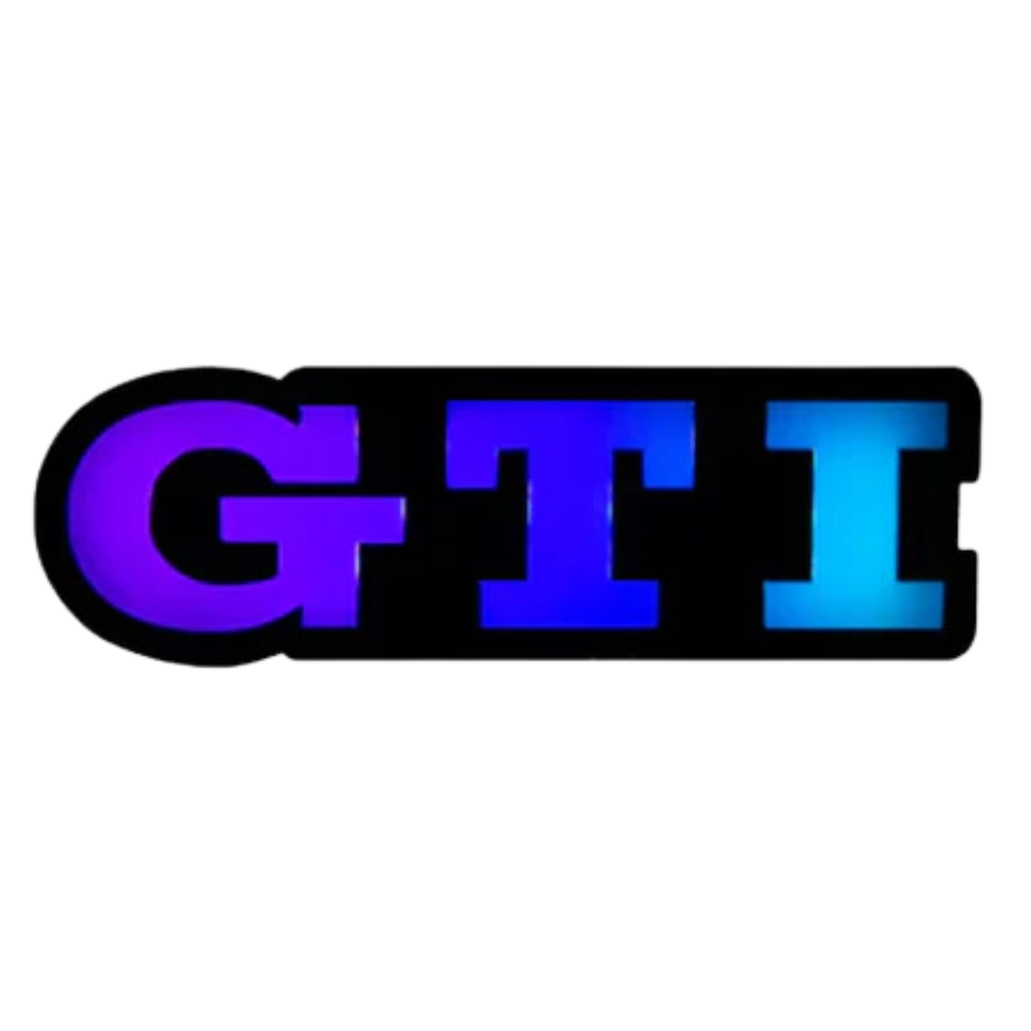 GTI : Illuminated Multicolor Flow LED Badge | Lit Logos â€“ Custom Multicolor LED Lighting by RGB Halo Kits