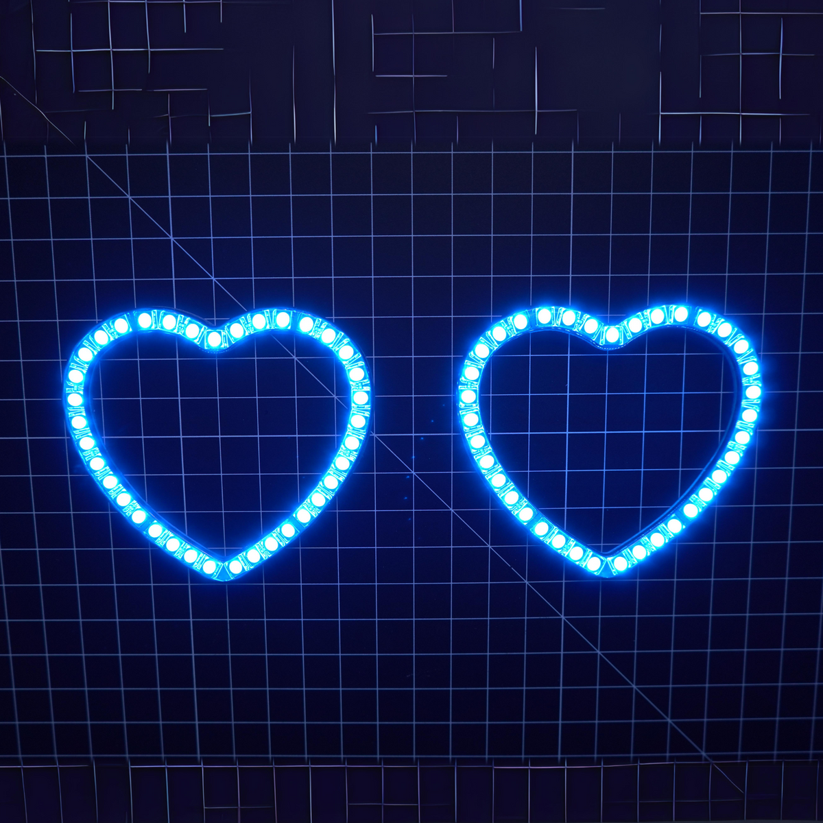 Heart Halo Rings | Multicolor Flow Series – Custom Multicolor LED Lighting by RGB Halo Kits