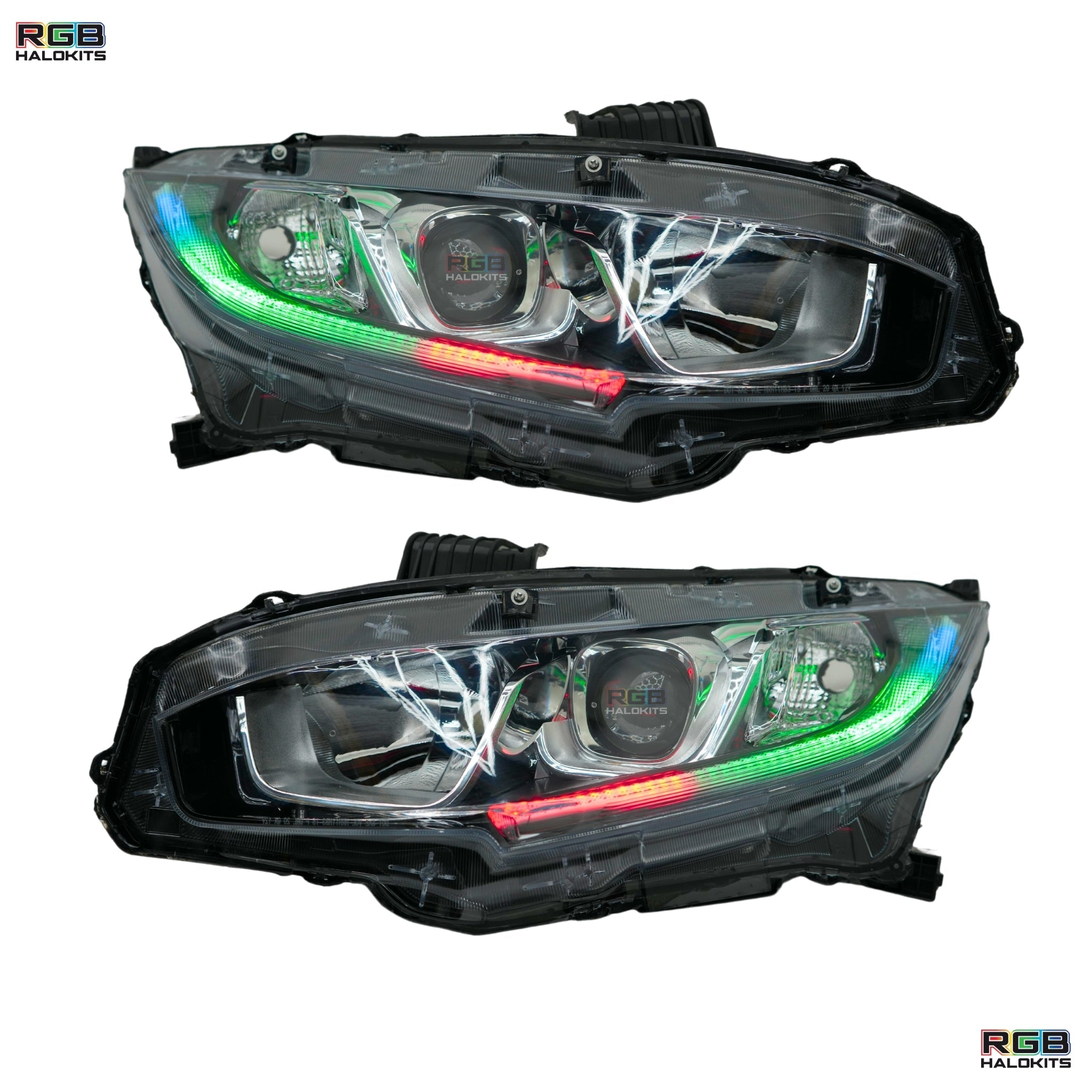 Honda Civic Multicolor Flow Series DRL Boards (2016-2021) – Custom Multicolor LED Lighting by RGB Halo Kits