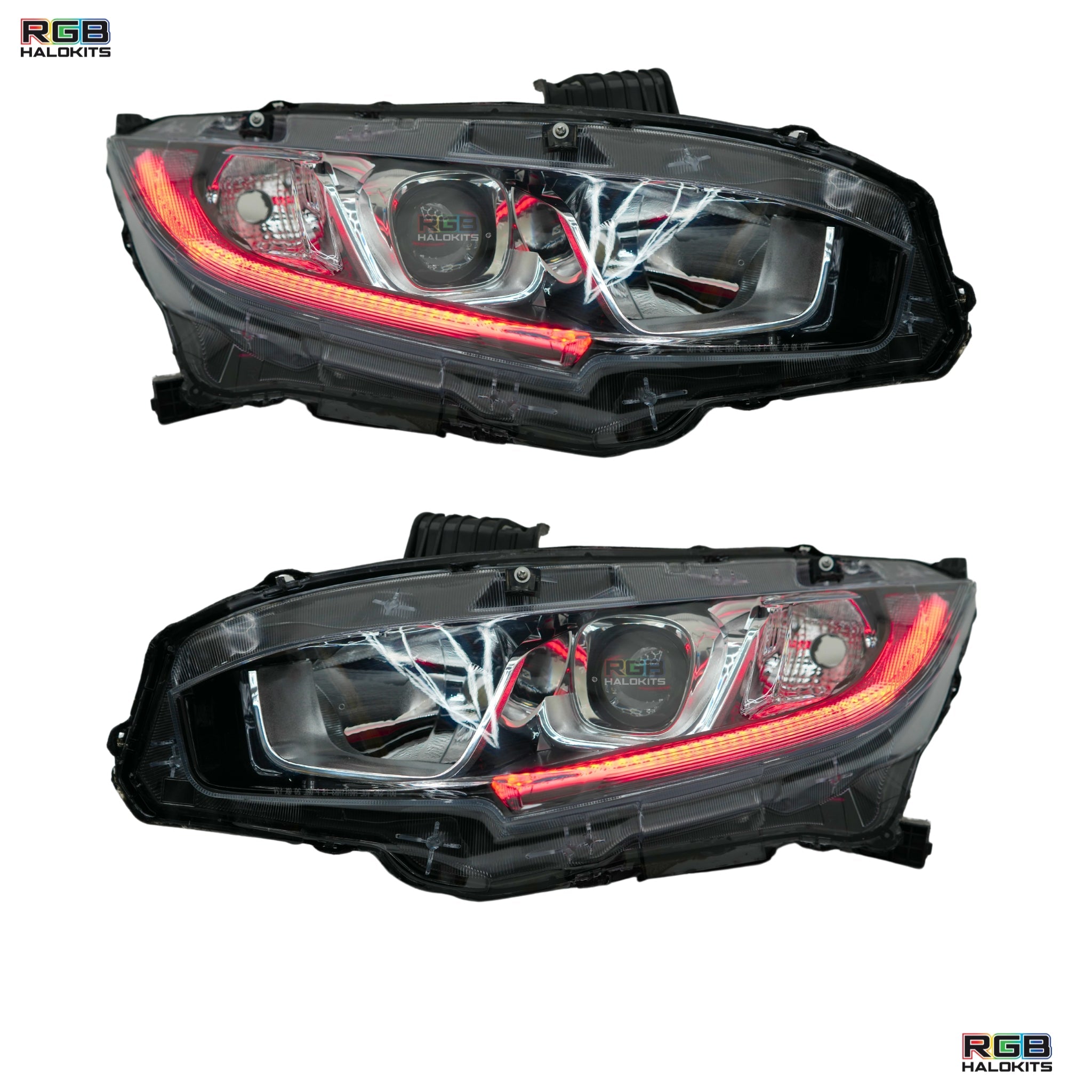 Honda Civic Multicolor Flow Series DRL Boards (2016-2021) – Custom Multicolor LED Lighting by RGB Halo Kits