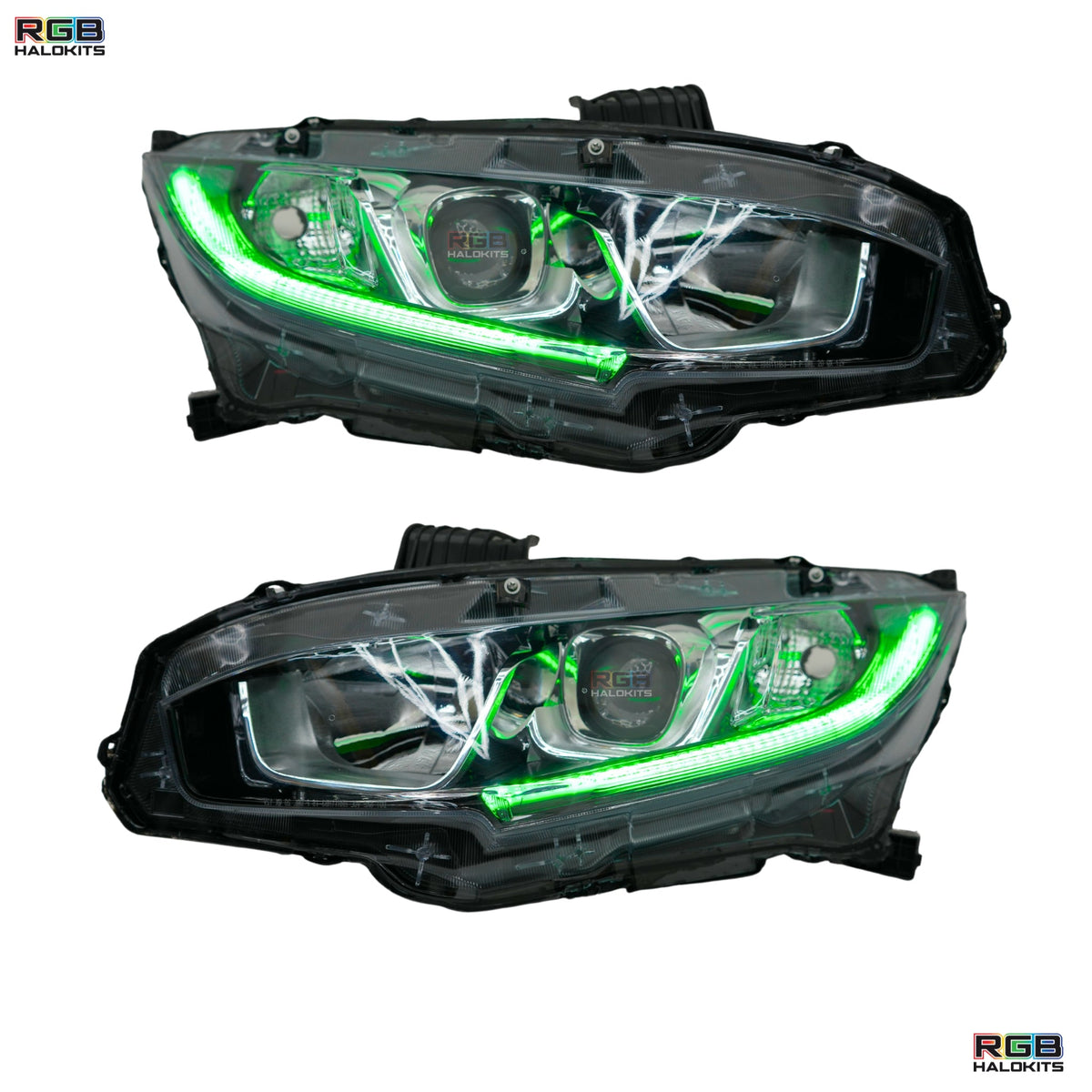 Honda Civic Multicolor Flow Series DRL Boards (2016-2021) – Custom Multicolor LED Lighting by RGB Halo Kits
