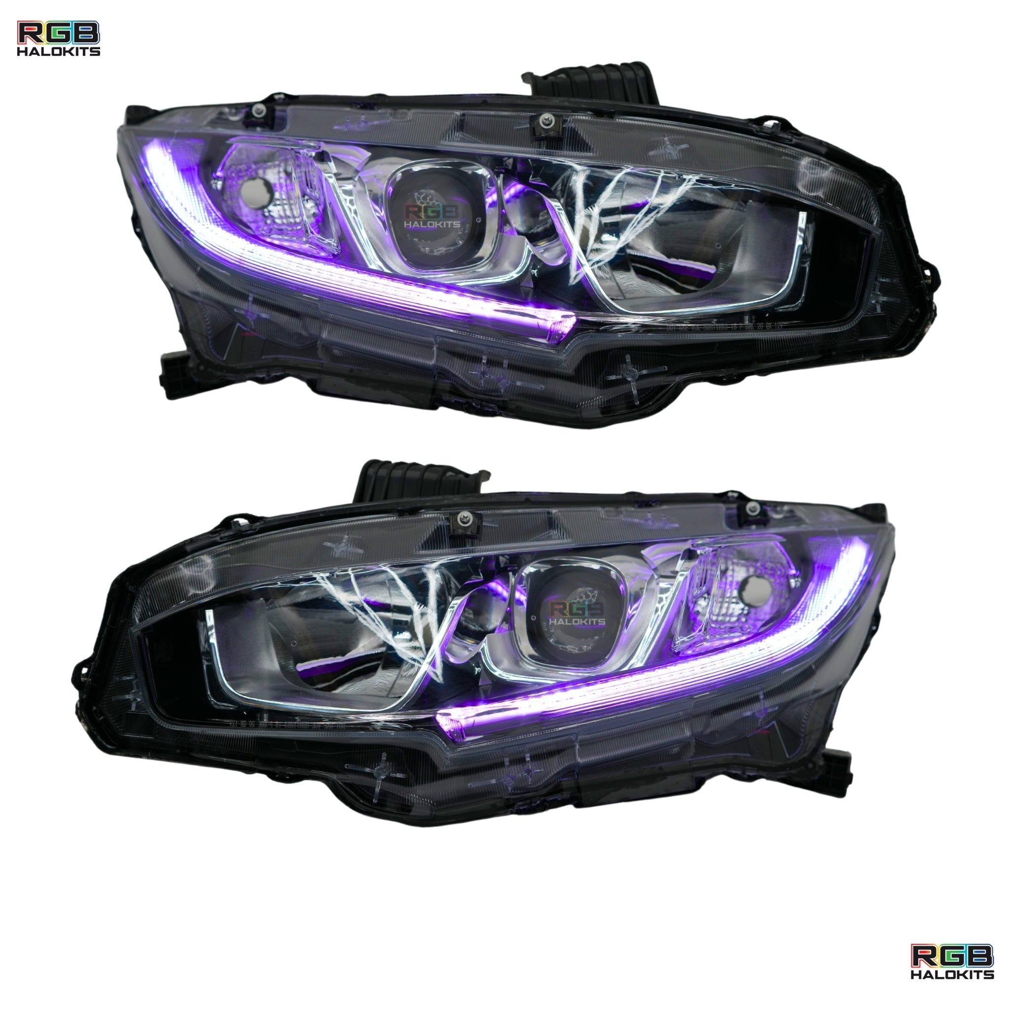 Honda Civic Multicolor Flow Series DRL Boards (2016-2021) – Custom Multicolor LED Lighting by RGB Halo Kits