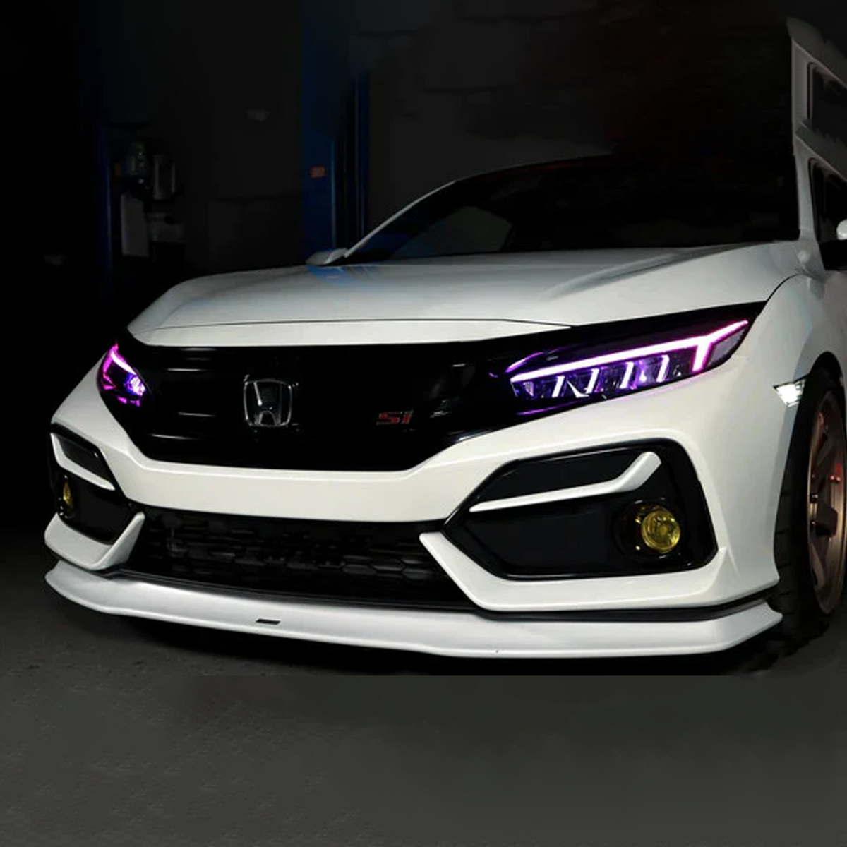 Honda Civic: Multicolor Flow Series Headlights (2016-2021) – Custom Multicolor LED Lighting by RGB Halo Kits