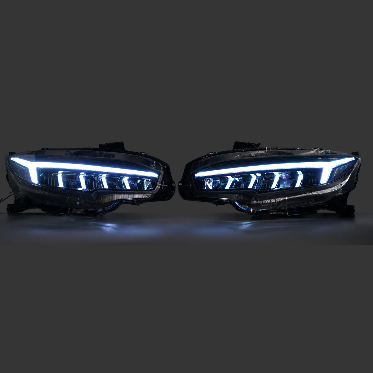 Honda Civic: Multicolor Flow Series Headlights (2016-2021) – Custom Multicolor LED Lighting by RGB Halo Kits