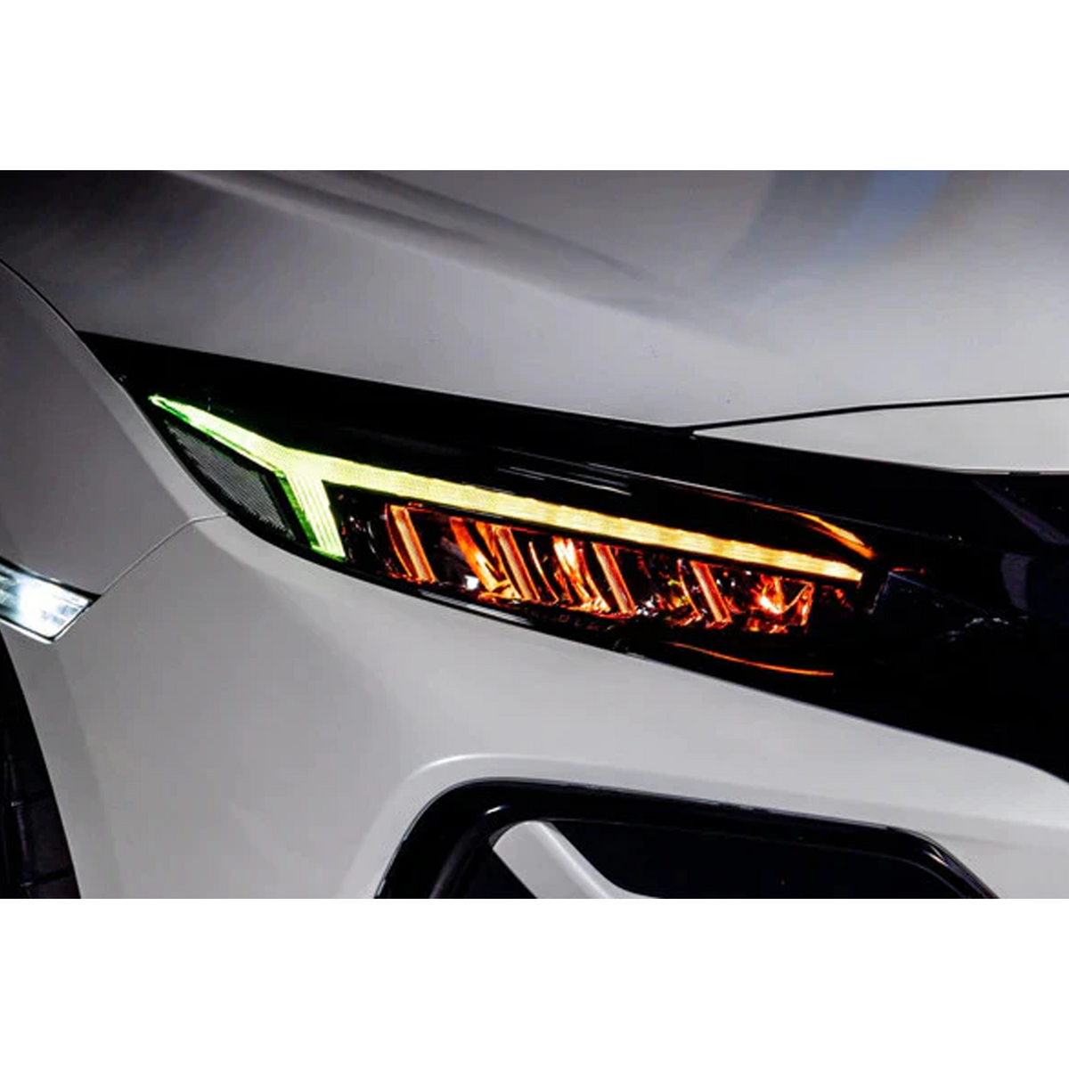 Honda Civic: Multicolor Flow Series Headlights (2016-2021) – Custom Multicolor LED Lighting by RGB Halo Kits