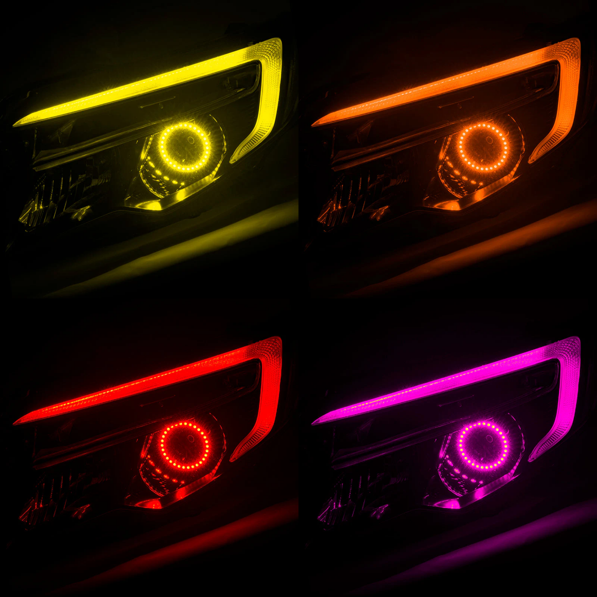 Honda Ridgeline RGBW DRL Boards w/ Halos (2016-2018) – Custom Multicolor LED Lighting by RGB Halo Kits