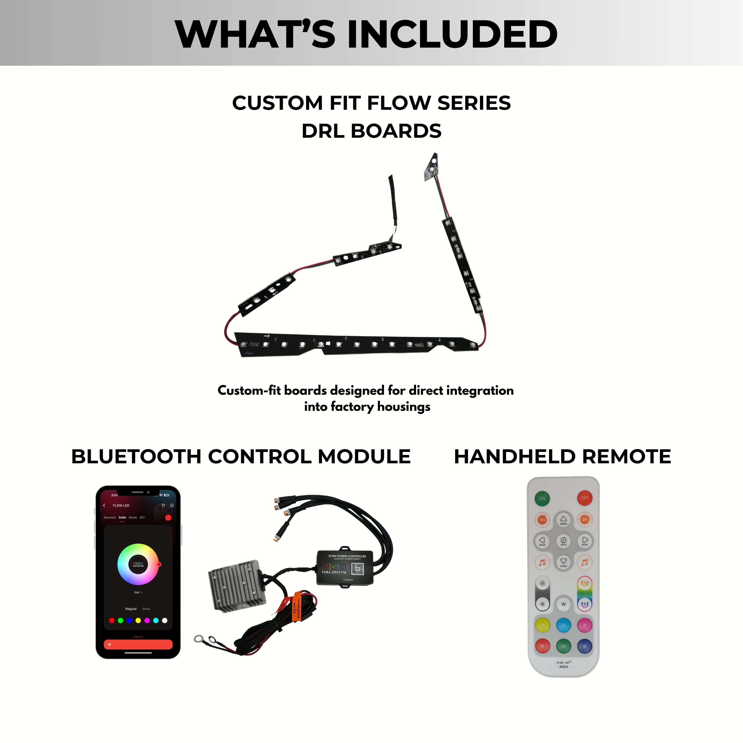 (2010-2013) Infiniti G37 Multicolor Flow DRL Boards (for Spyder Headlights only) – Custom Multicolor LED Lighting by RGB Halo Kits