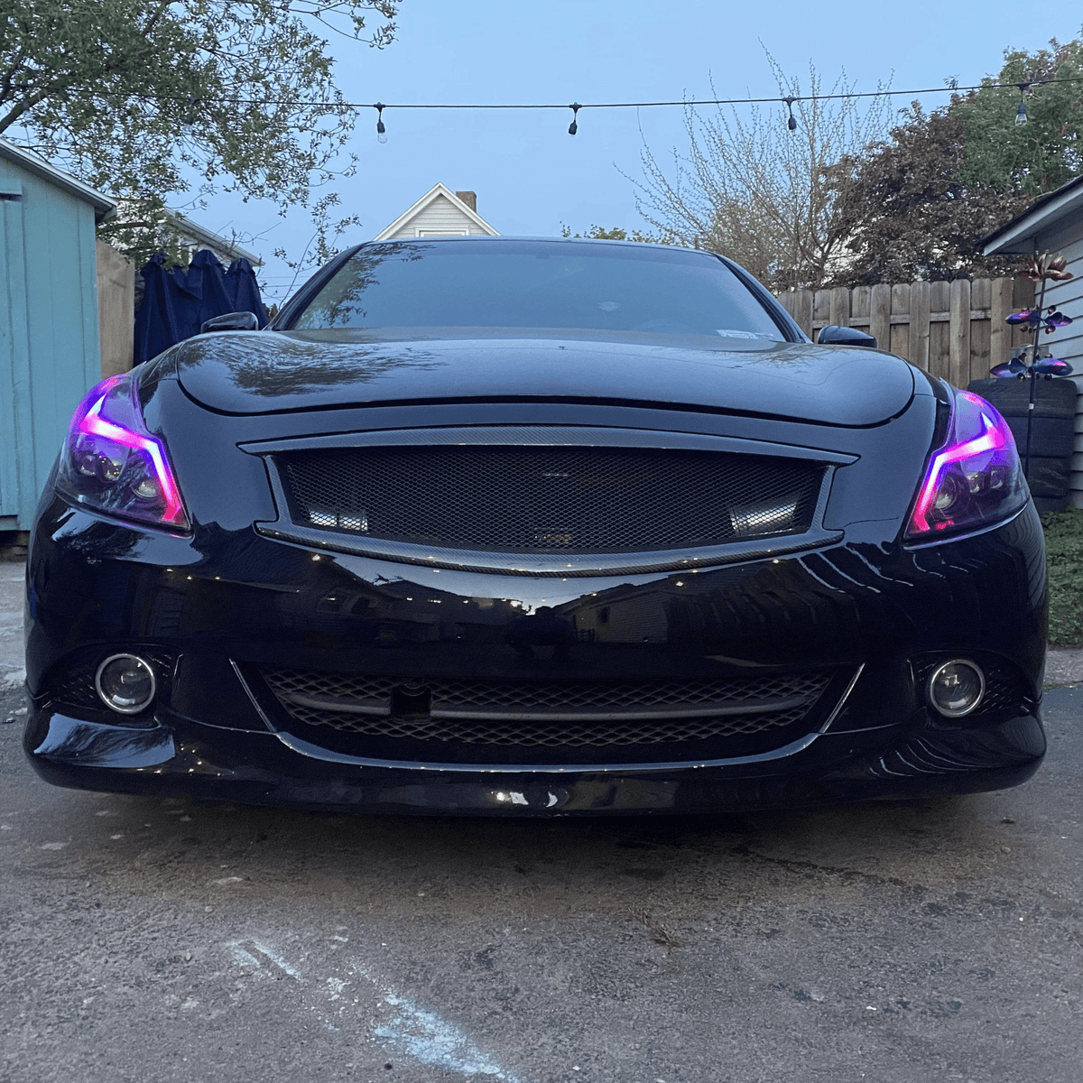 Infiniti G37: Multicolor Flow Series Headlights (2010-2013) – Custom Multicolor LED Lighting by RGB Halo Kits