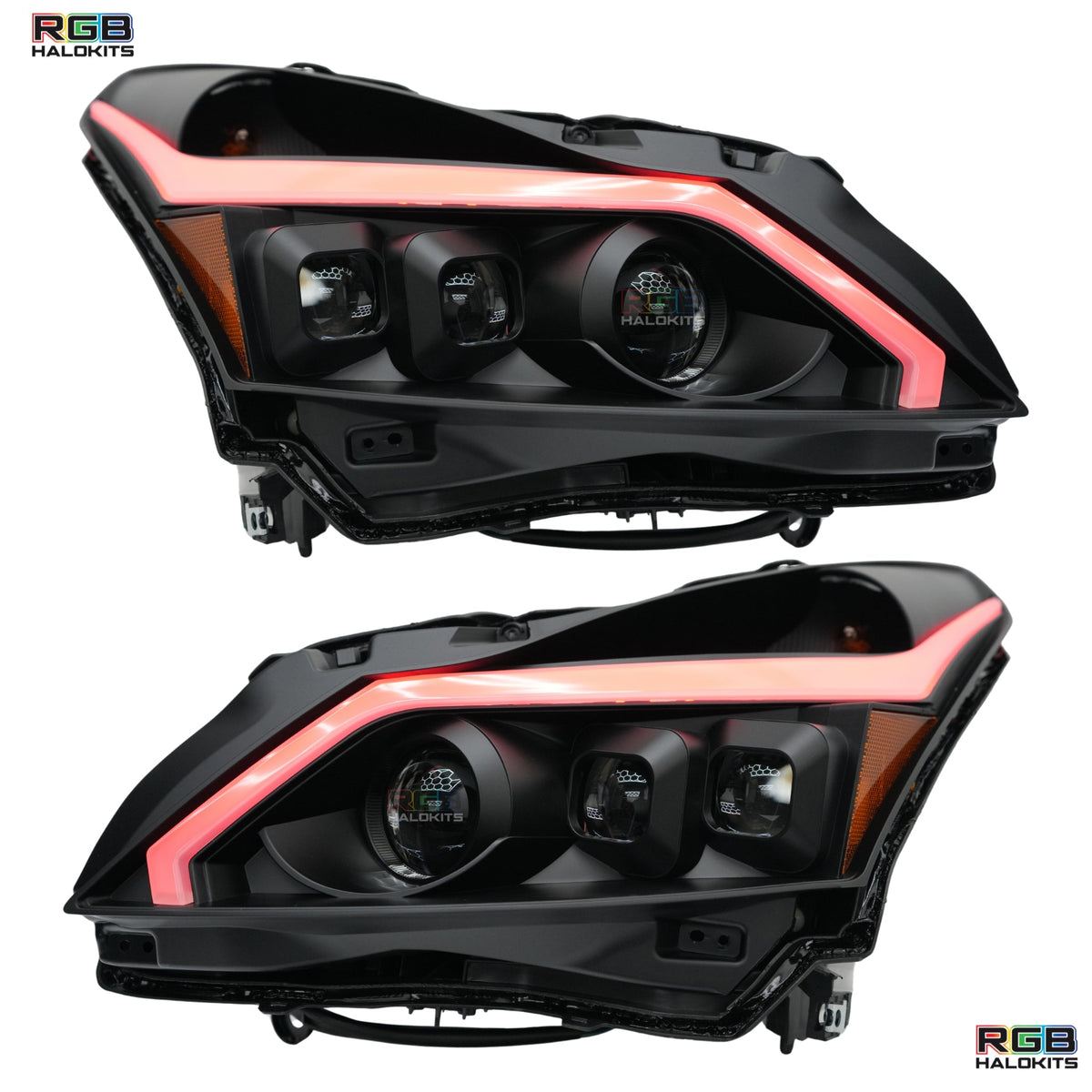 Infiniti G37: Multicolor Flow Series Headlights (2010-2013) – Custom Multicolor LED Lighting by RGB Halo Kits
