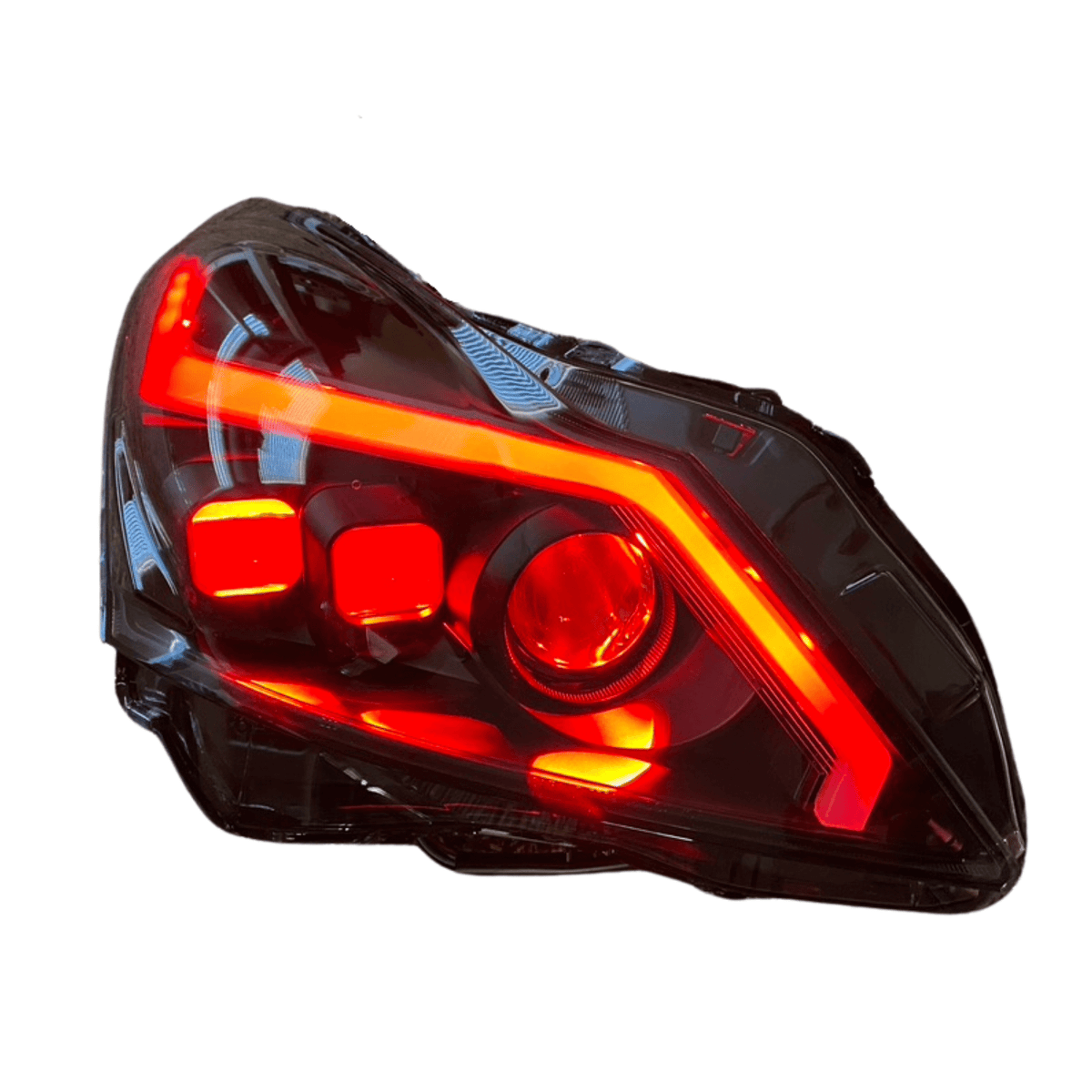 Infiniti G37: Multicolor Flow Series Headlights (2010-2013) – Custom Multicolor LED Lighting by RGB Halo Kits