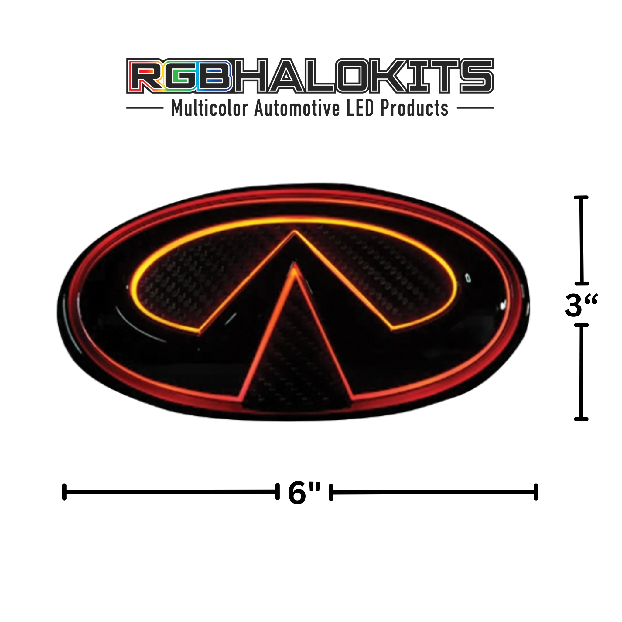 Infiniti G37/G25 Sedan RGB LED Emblem: (2010-2013) â€“ Custom Multicolor LED Lighting by RGB Halo Kits