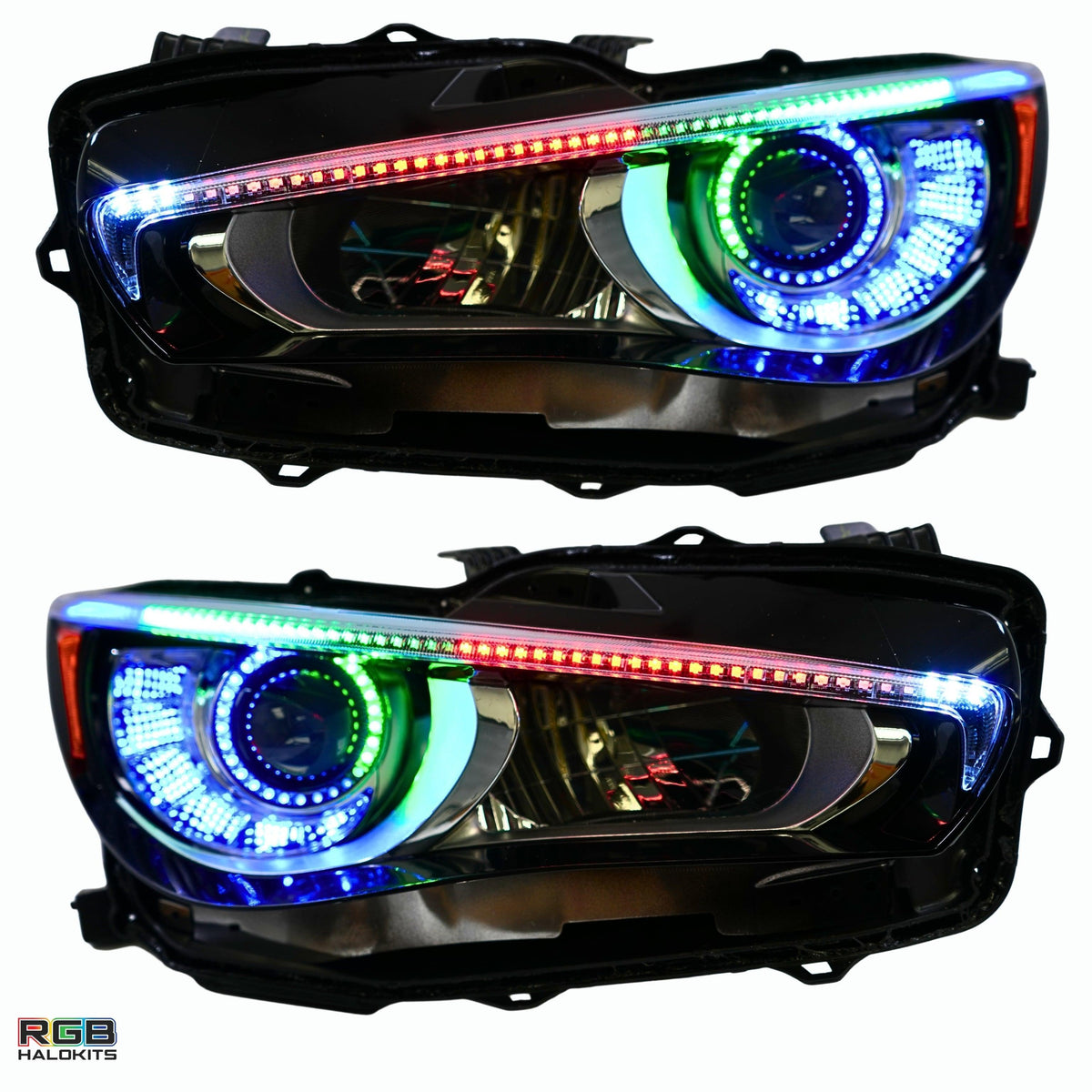 Infiniti Q50 Multicolor Flow DRL Boards (2014-2024) – Custom Multicolor LED Lighting by RGB Halo Kits