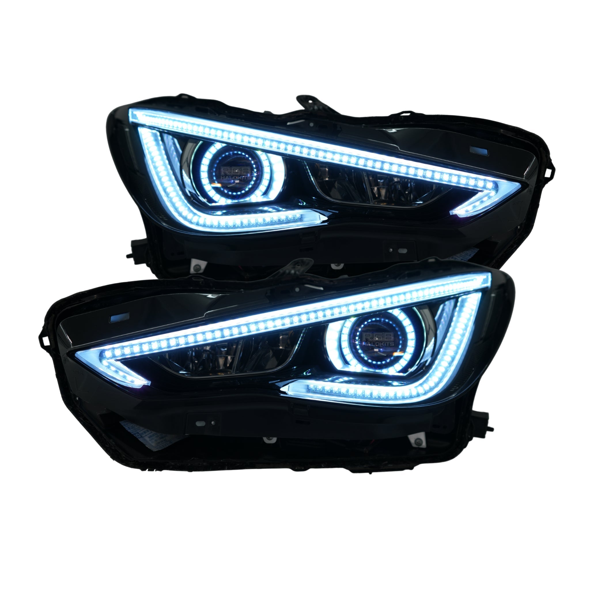 Infiniti Q60 DRL Boards (Multicolor Flow) 2016-2022 – Custom Multicolor LED Lighting by RGB Halo Kits