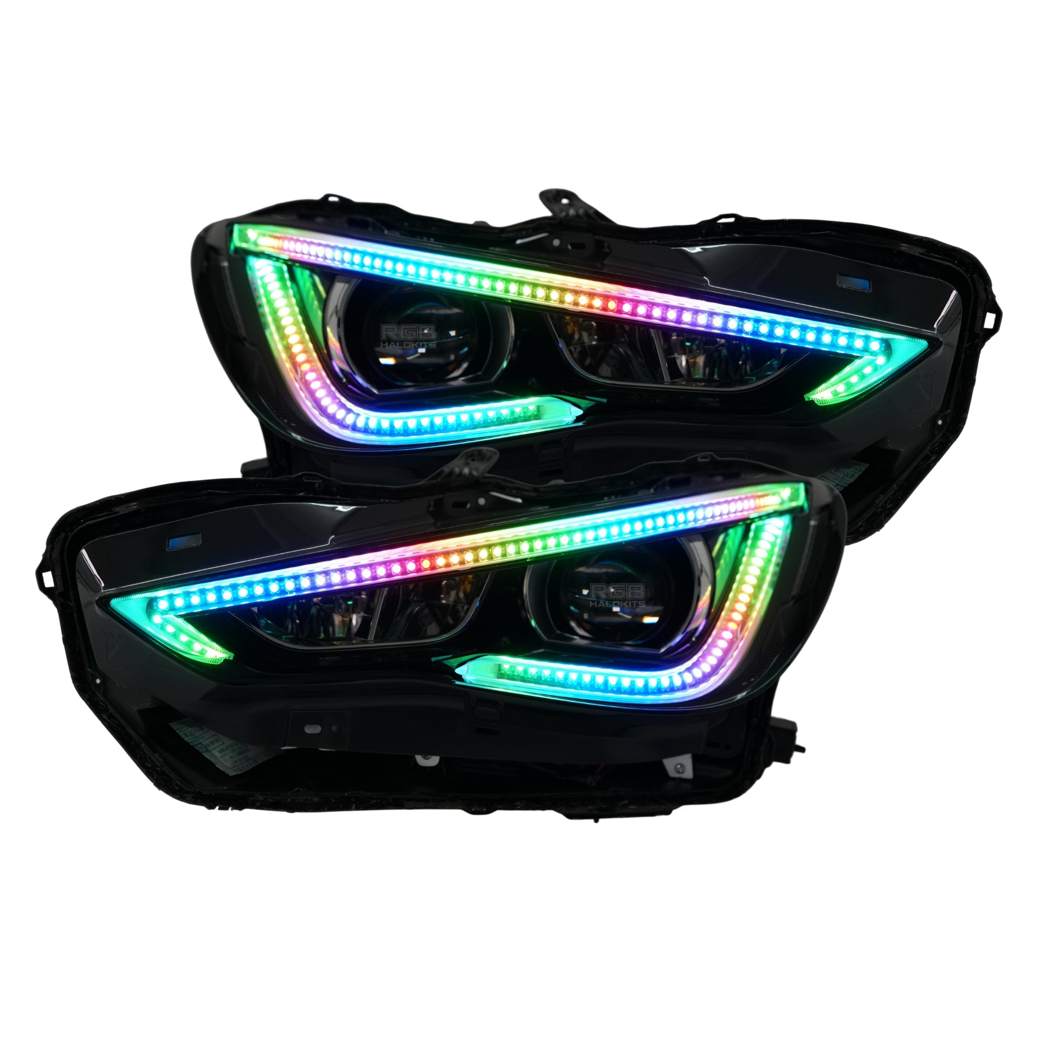Infiniti Q60 DRL Boards (Multicolor Flow) 2016-2022 – Custom Multicolor LED Lighting by RGB Halo Kits