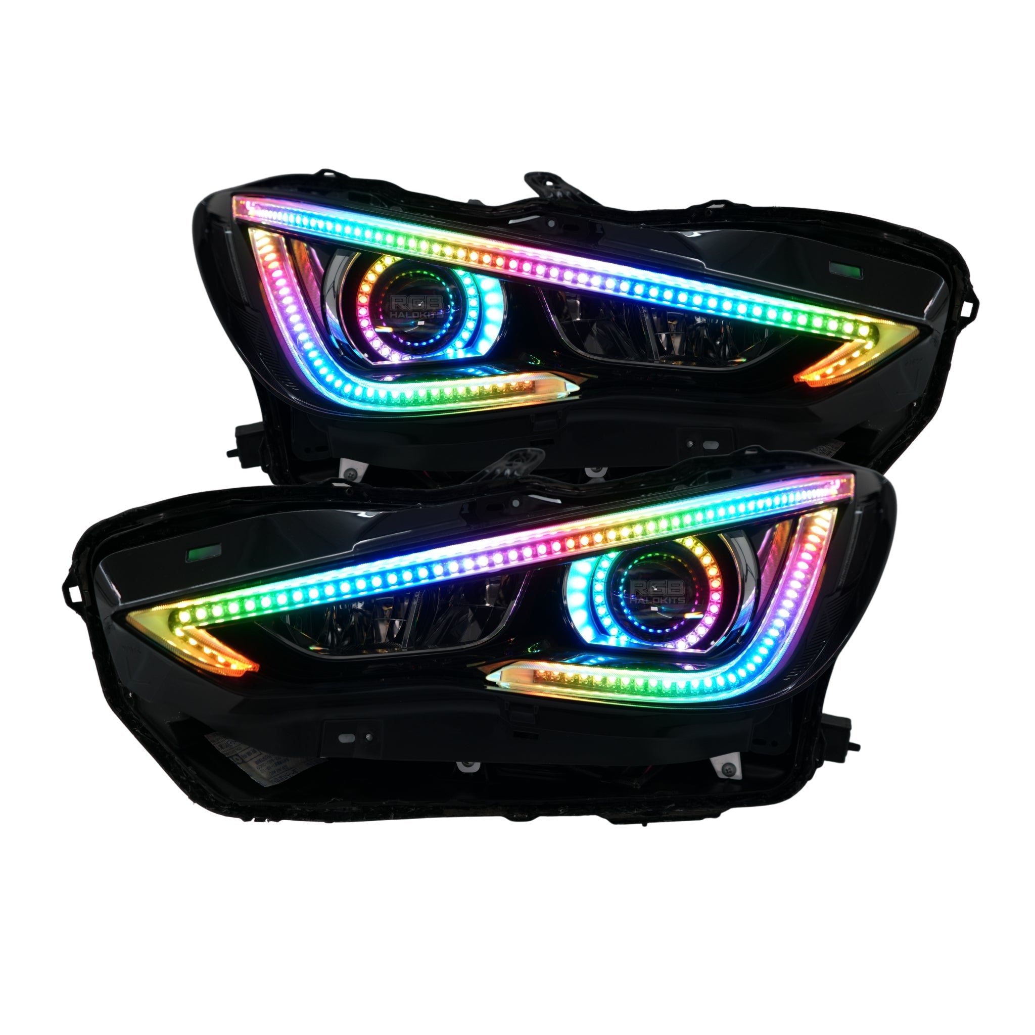 Infiniti Q60 DRL Boards (Multicolor Flow) 2016-2022 – Custom Multicolor LED Lighting by RGB Halo Kits