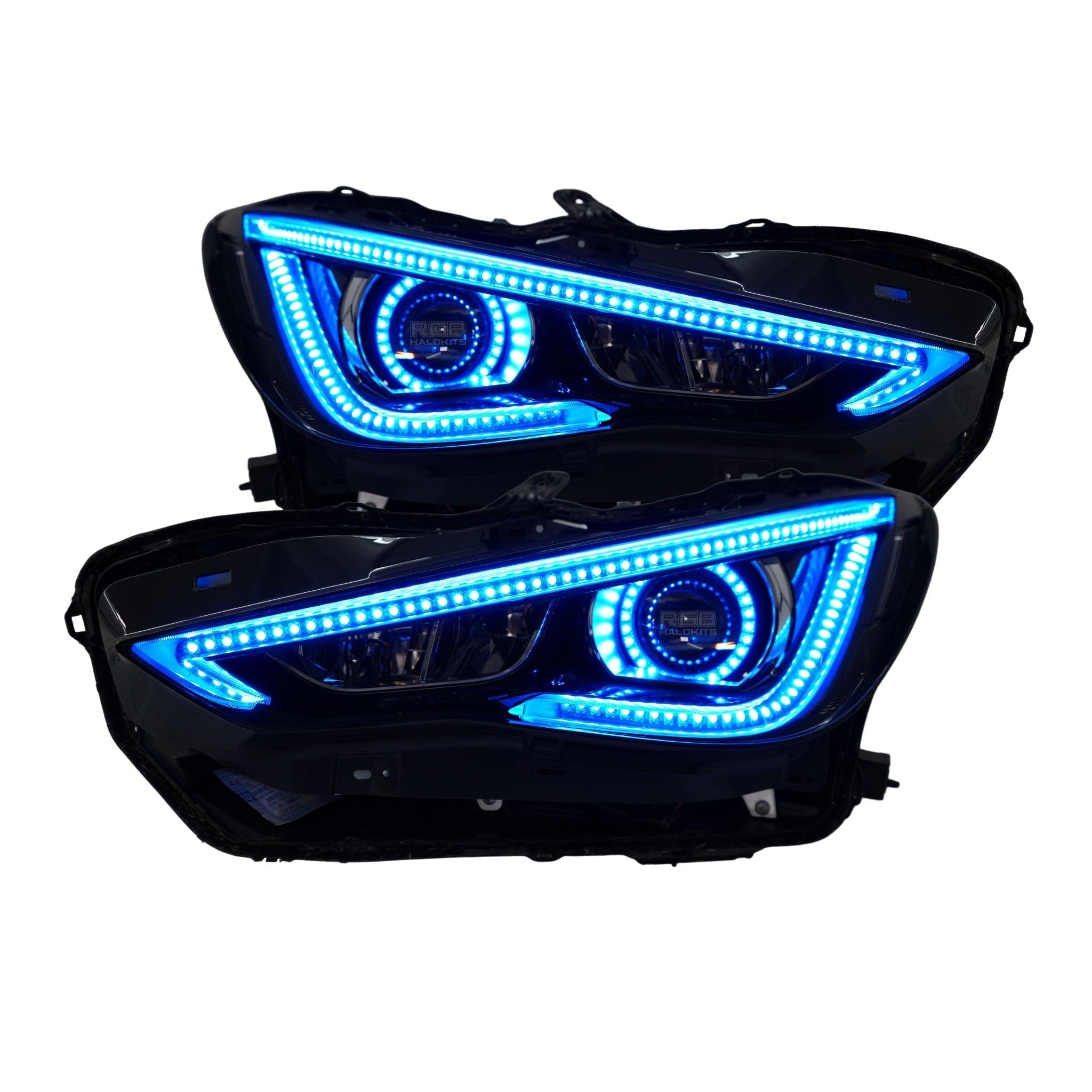 Infiniti Q60 DRL Boards (Multicolor Flow) 2016-2022 – Custom Multicolor LED Lighting by RGB Halo Kits