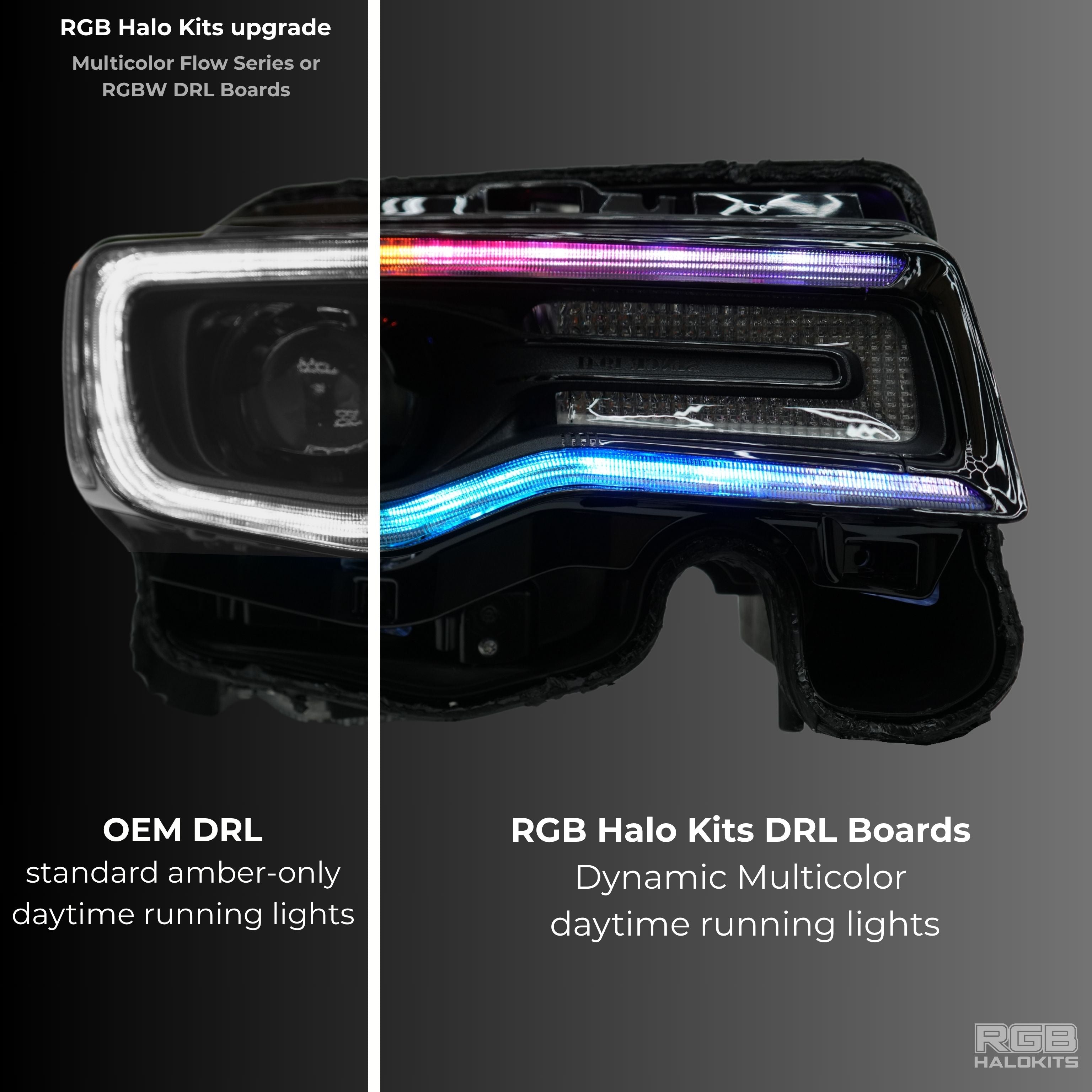 Jeep Grand Cherokee Multicolor DRL Boards (2014-2021) – Custom Multicolor LED Lighting by RGB Halo Kits