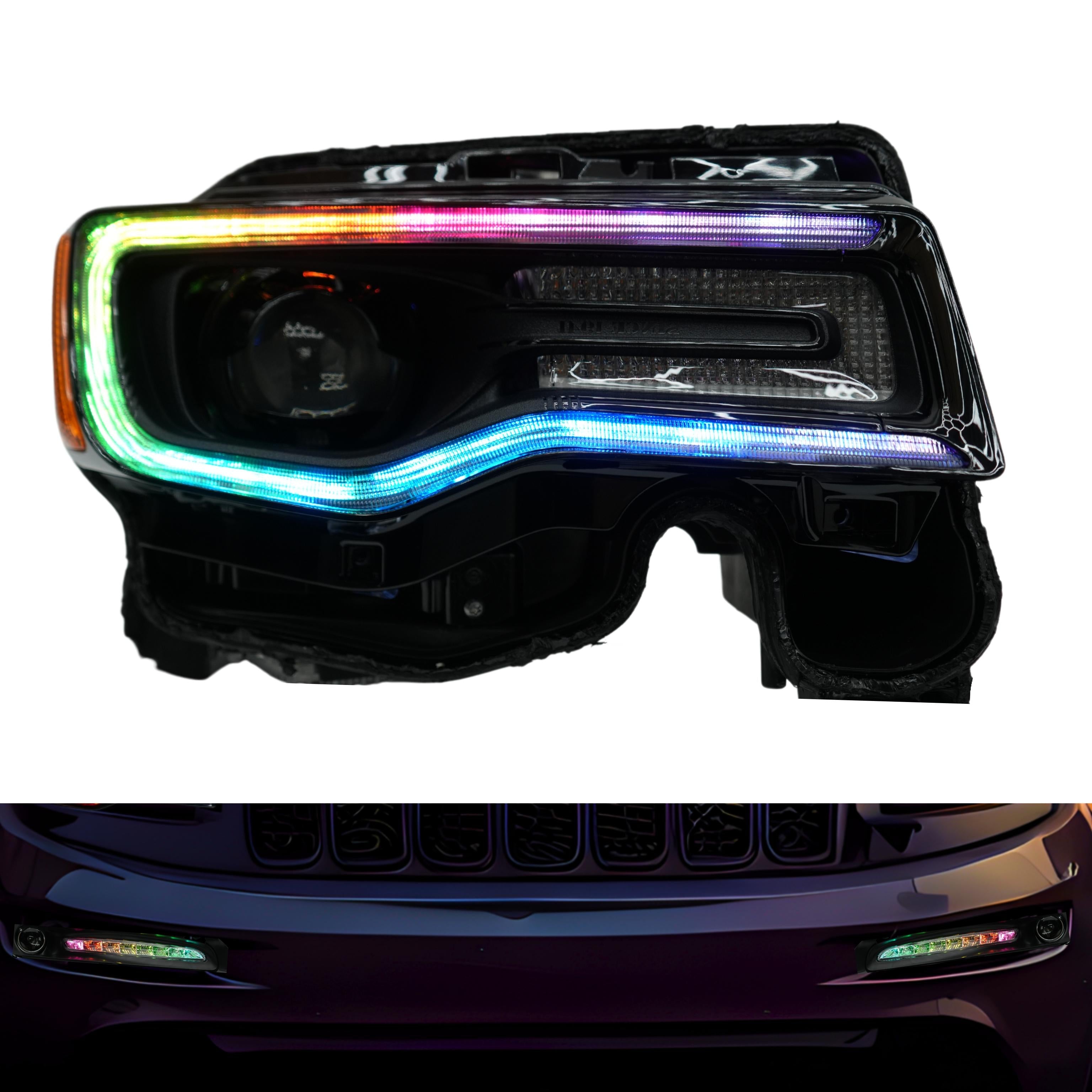 Jeep Grand Cherokee Multicolor DRL Boards (2014-2021) – Custom Multicolor LED Lighting by RGB Halo Kits