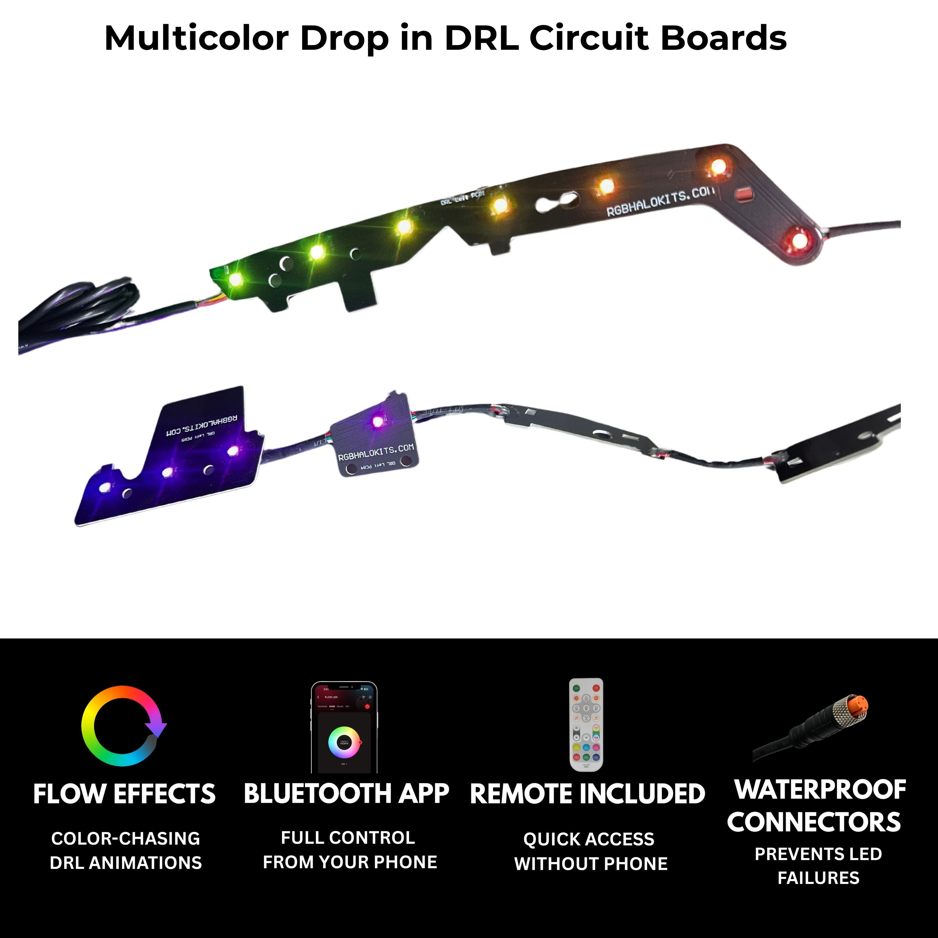 Jeep Grand Cherokee Multicolor DRL Boards (2014-2021) – Custom Multicolor LED Lighting by RGB Halo Kits