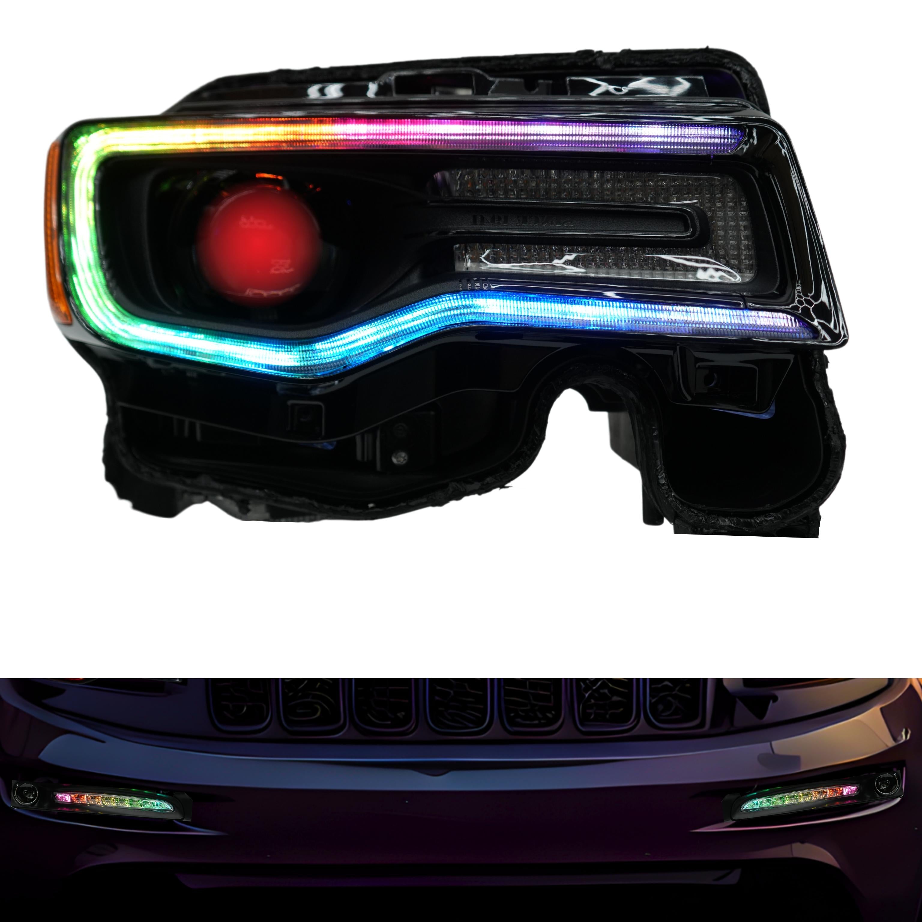 Jeep Grand Cherokee Multicolor DRL Boards (2014-2021) – Custom Multicolor LED Lighting by RGB Halo Kits