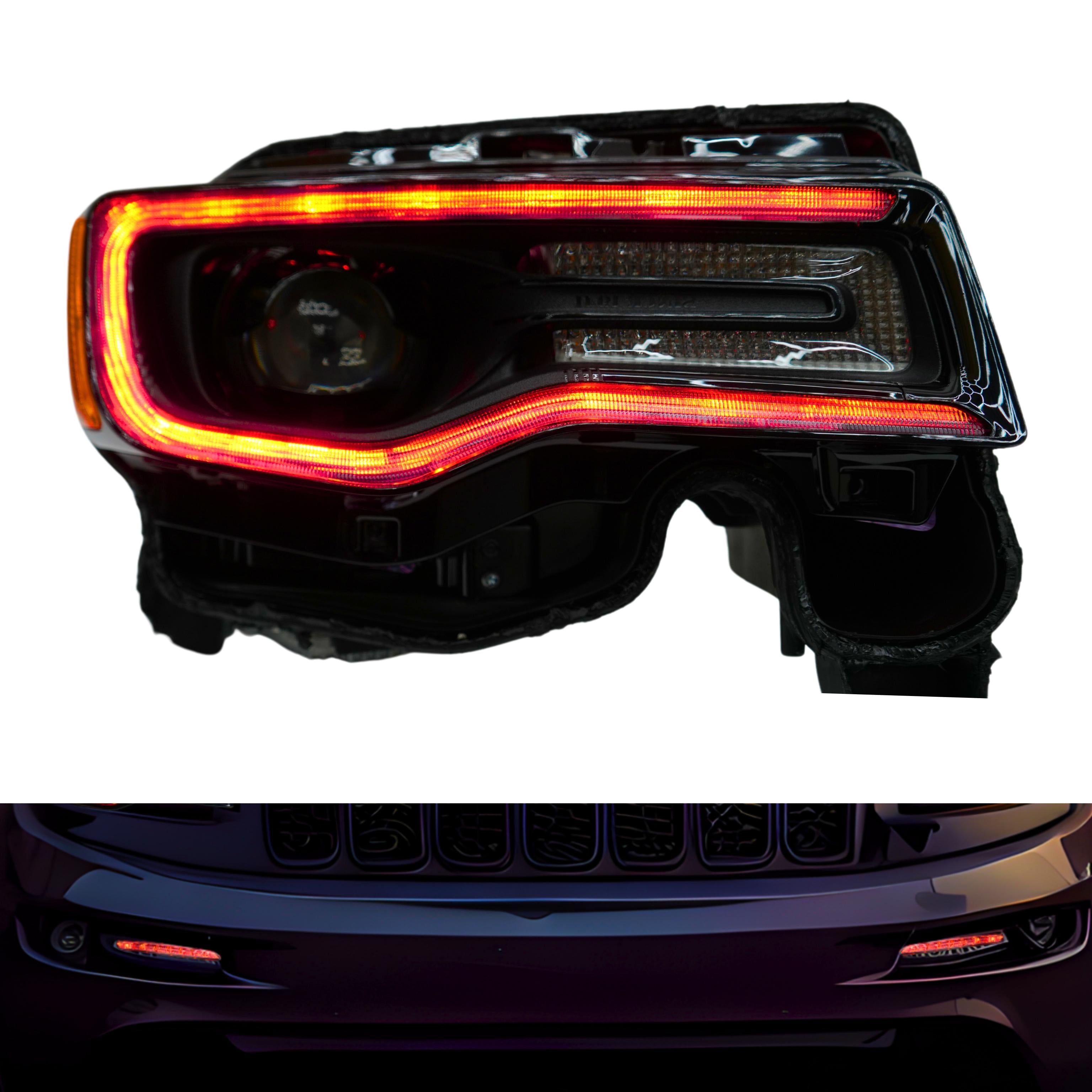Jeep Grand Cherokee Multicolor DRL Boards (2014-2021) – Custom Multicolor LED Lighting by RGB Halo Kits