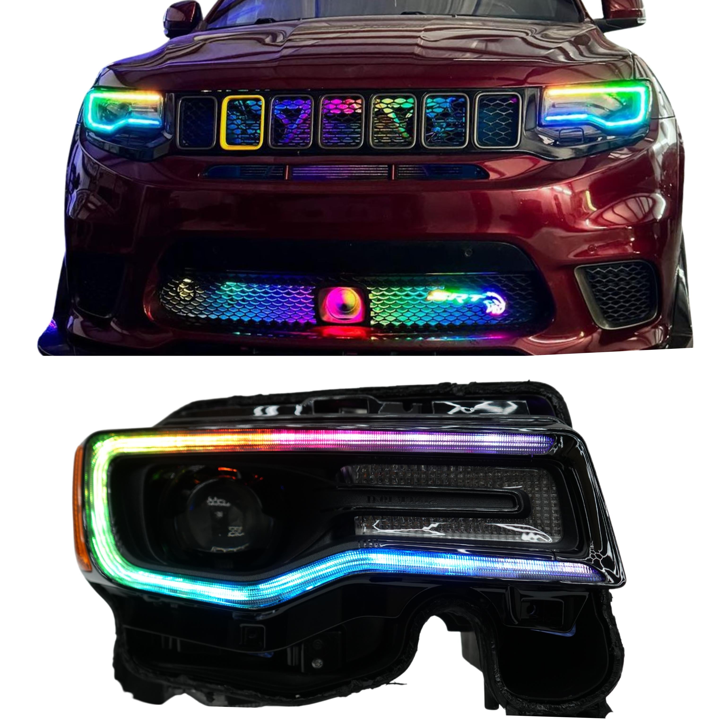 Jeep Grand Cherokee Multicolor DRL Boards (2014-2021) – Custom Multicolor LED Lighting by RGB Halo Kits