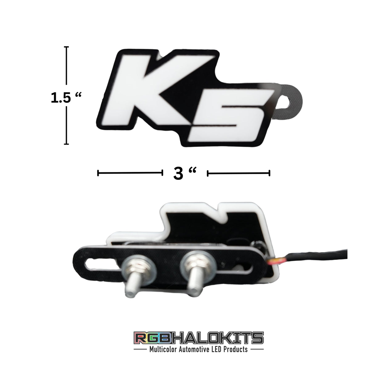 Kia K5 LED Badge: (Multicolor Flow) – Custom Multicolor LED Lighting by RGB Halo Kits