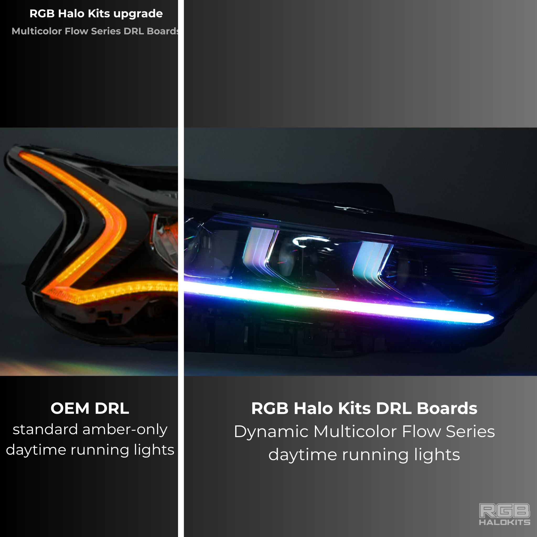Kia K5 Multicolor Flow DRL Boards (2021-2024) – Custom Multicolor LED Lighting by RGB Halo Kits