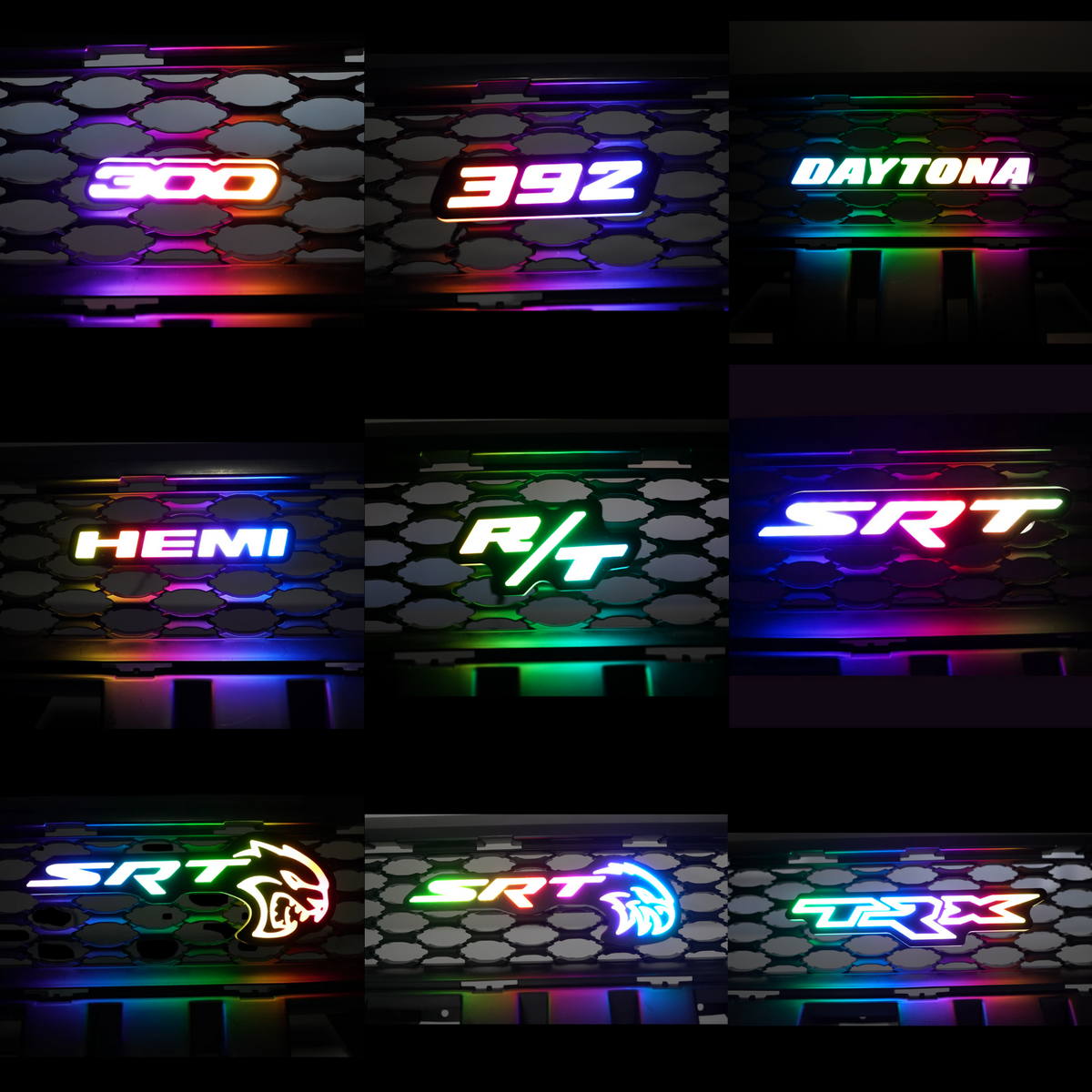 LED Emblem Badges: (Multicolor) – For Dodge, Chrysler, Jeep & Ram Vehicles