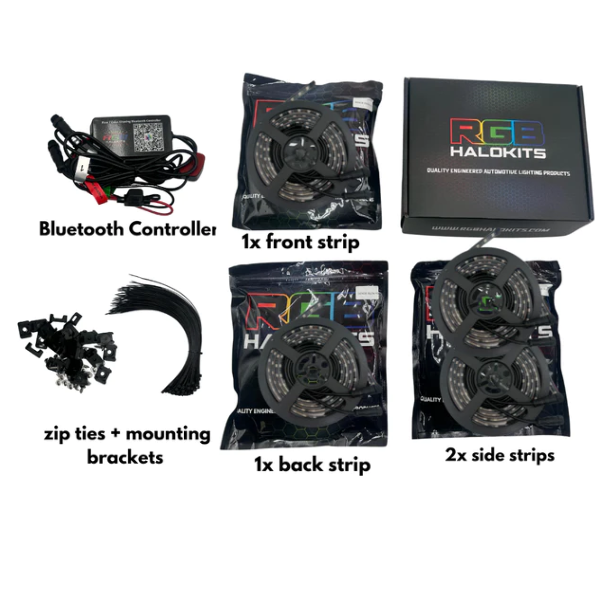 LED Underglow Lighting Kit 3.0 | 4pc Flexible – Custom Multicolor LED Lighting by RGB Halo Kits