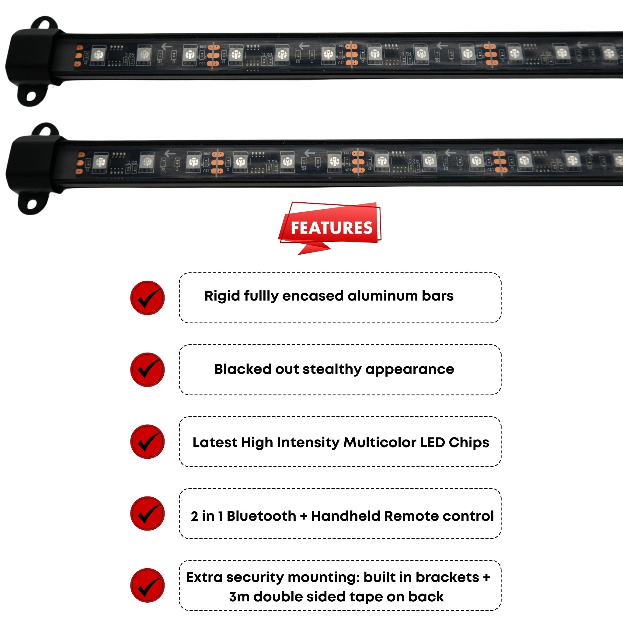 LED Underglow Lighting Kit 3.0 | Aluminum – Custom Multicolor LED Lighting by RGB Halo Kits