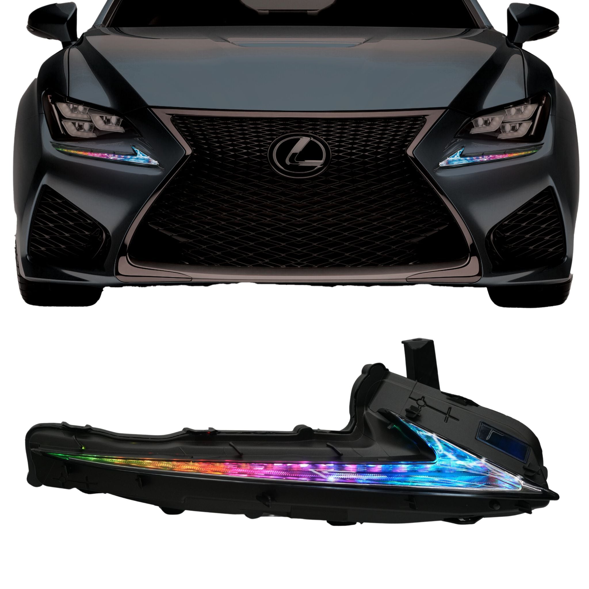 Lexus RC Multicolor Flow Series DRL Boards (2015-2018) – Custom Multicolor LED Lighting by RGB Halo Kits