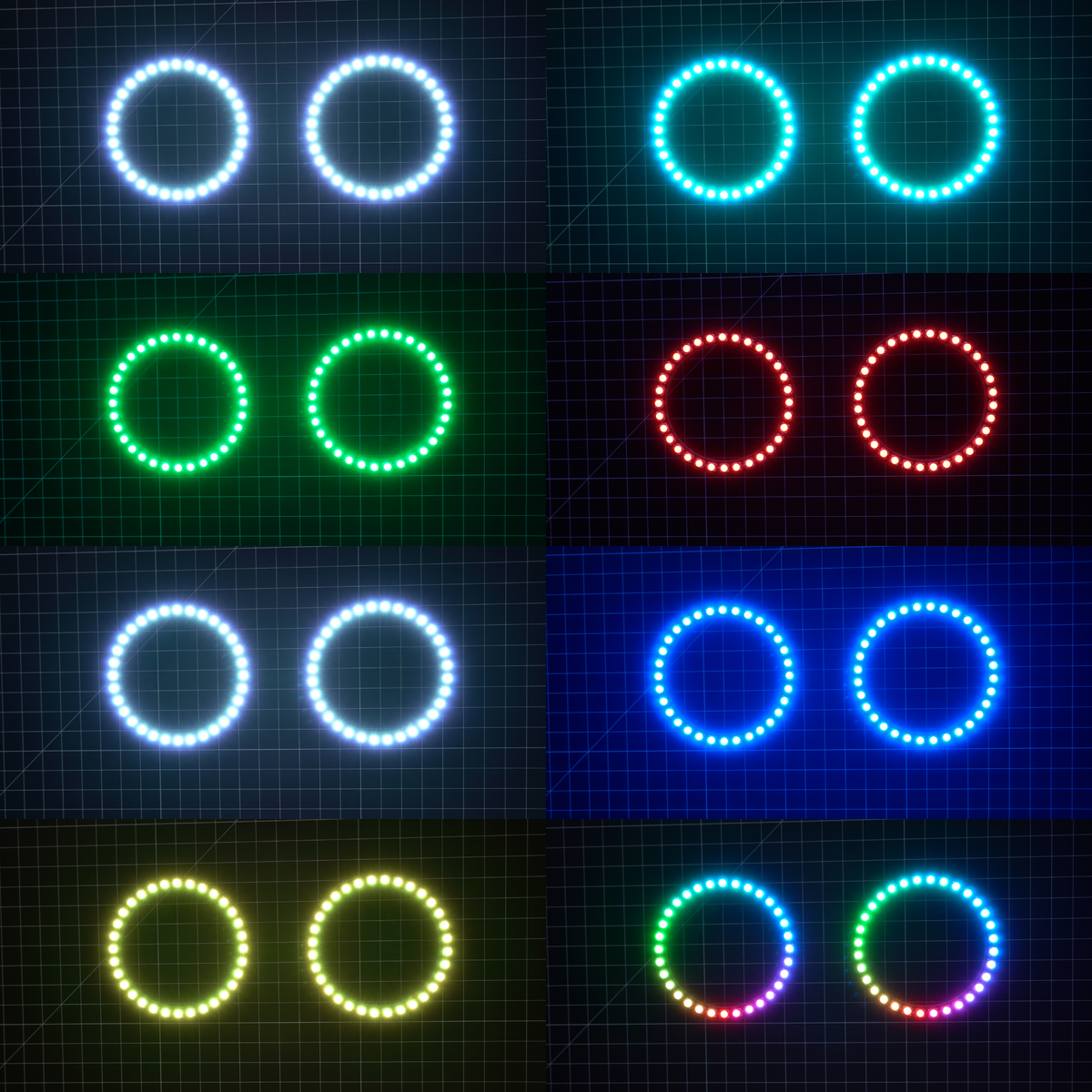 Multicolor LED Halo Rings | choose size – Custom Multicolor LED Lighting by RGB Halo Kits