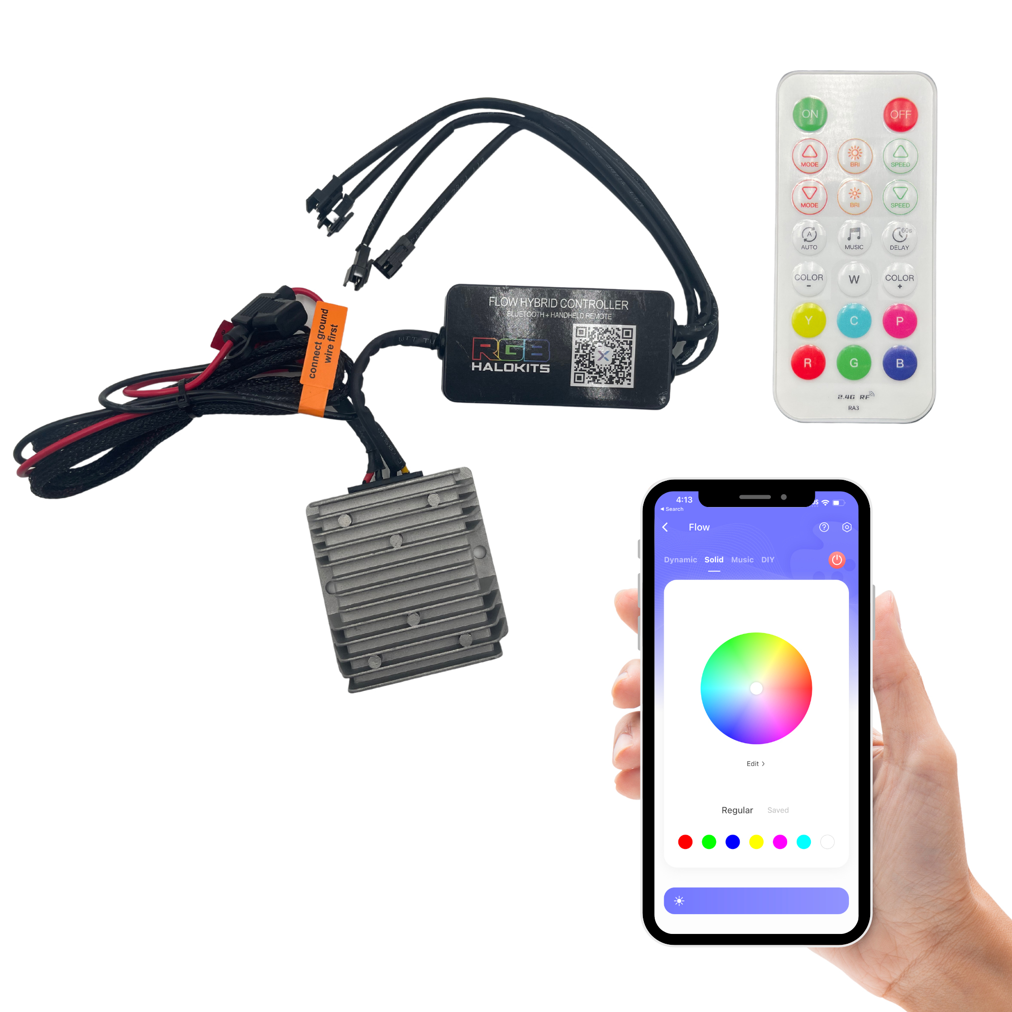 Hybrid LED Controller (Bluetooth + Handheld)