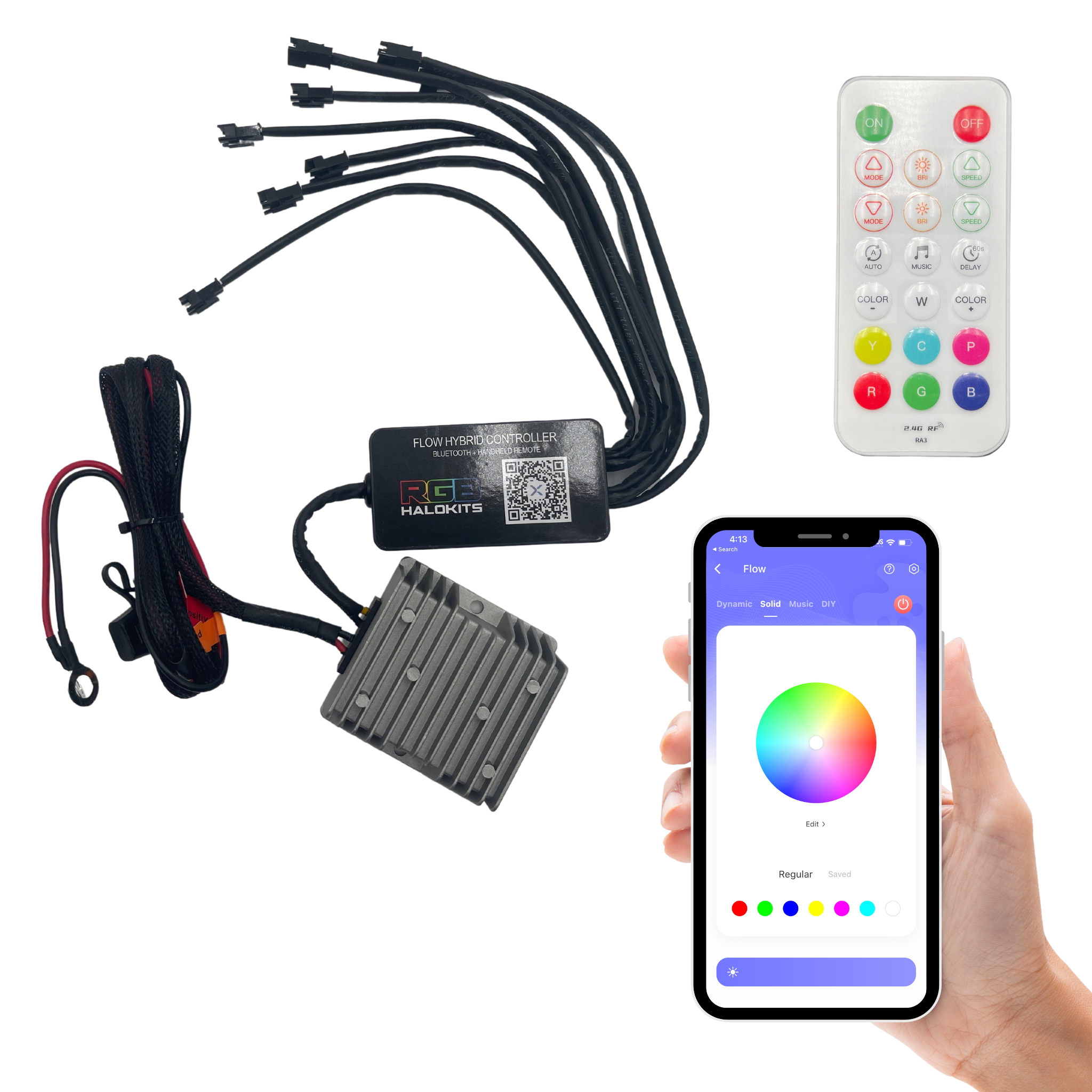 Hybrid LED Controller (Bluetooth + Handheld)