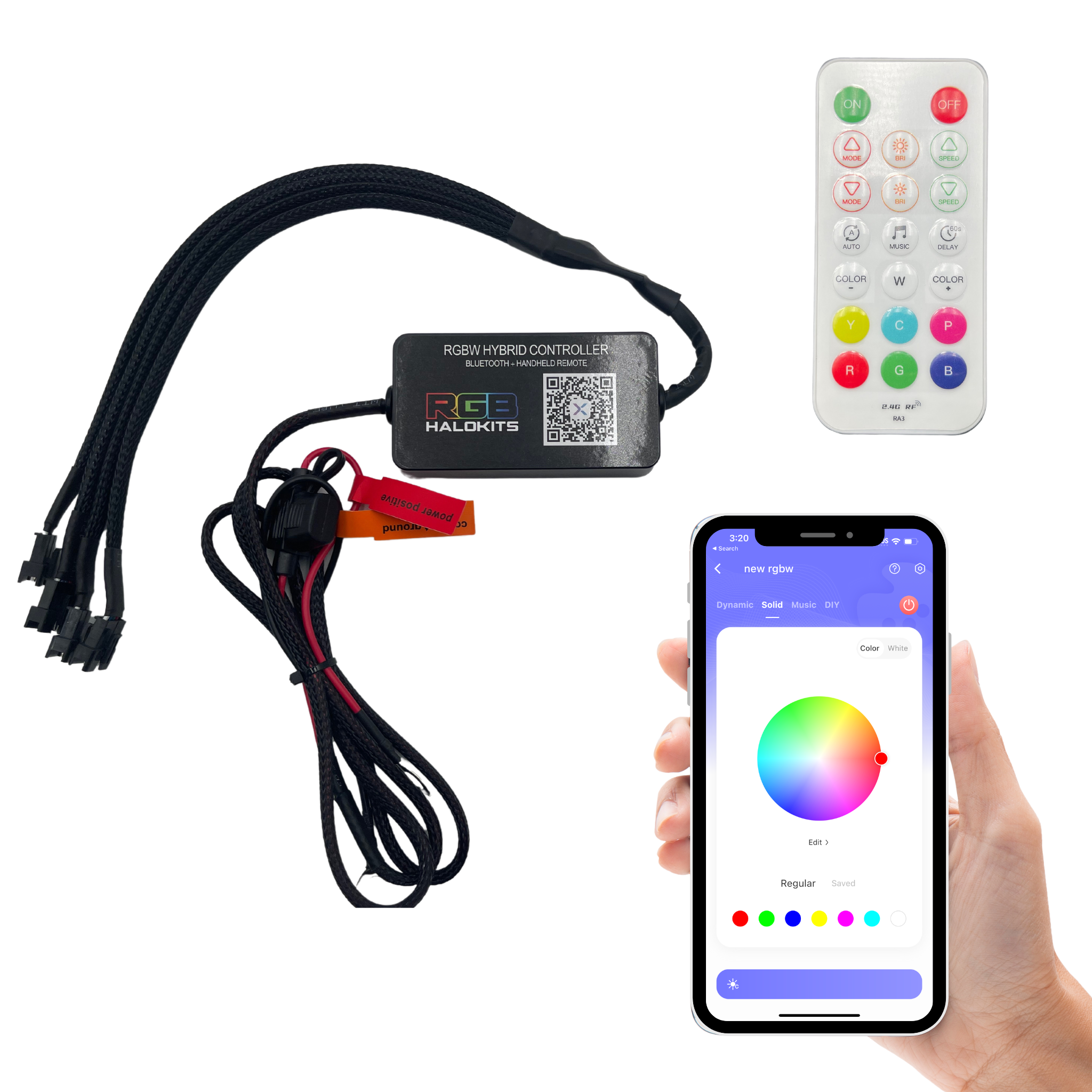 Hybrid LED Controller (Bluetooth + Handheld)