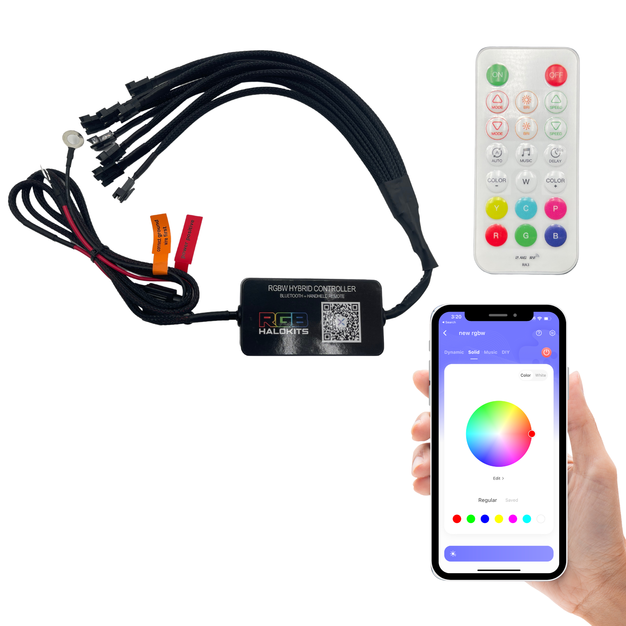 Hybrid LED Controller (Bluetooth + Handheld)