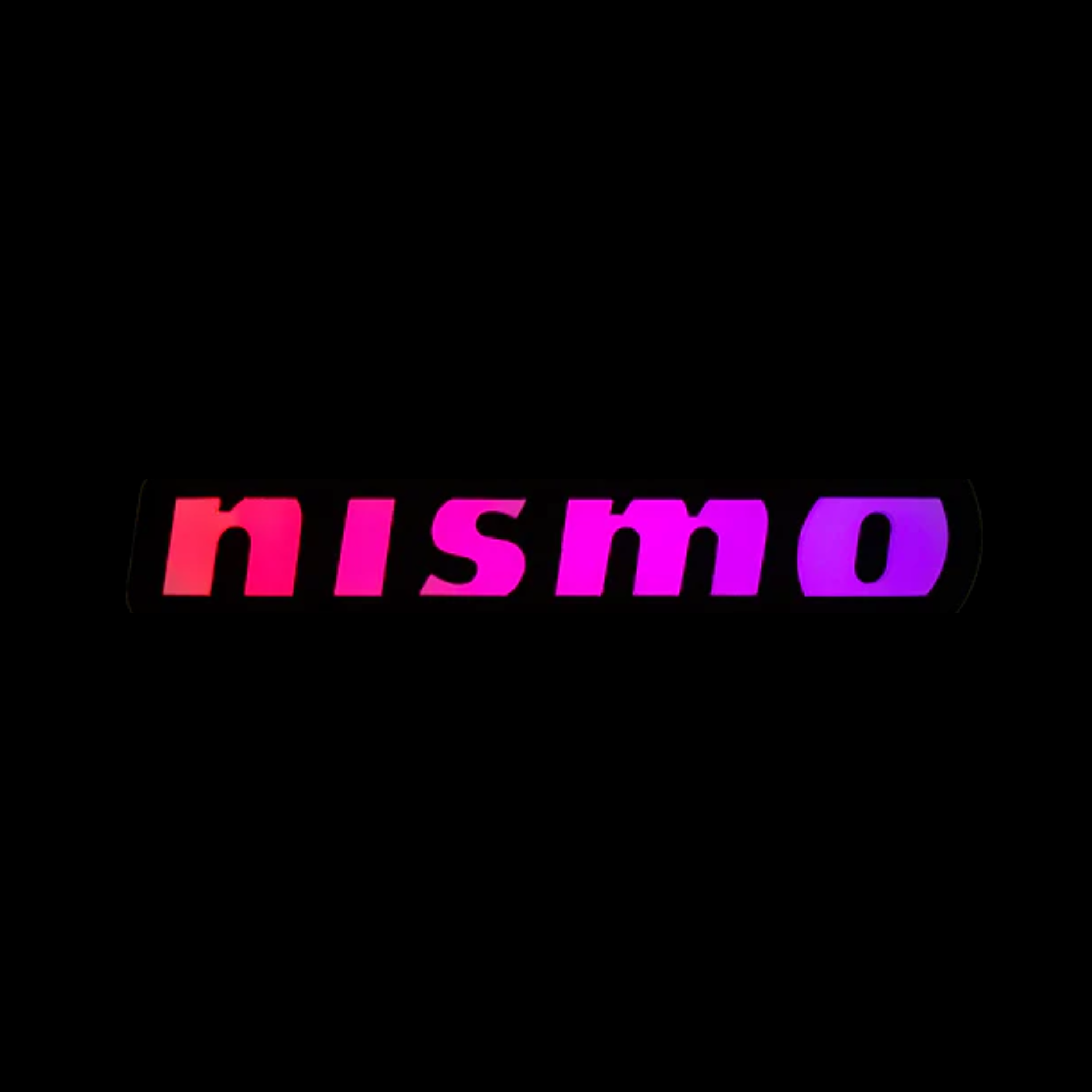 Nismo Badge: Illuminated Multicolor Flow LED Badge | Lit Logos â€“ Custom Multicolor LED Lighting by RGB Halo Kits