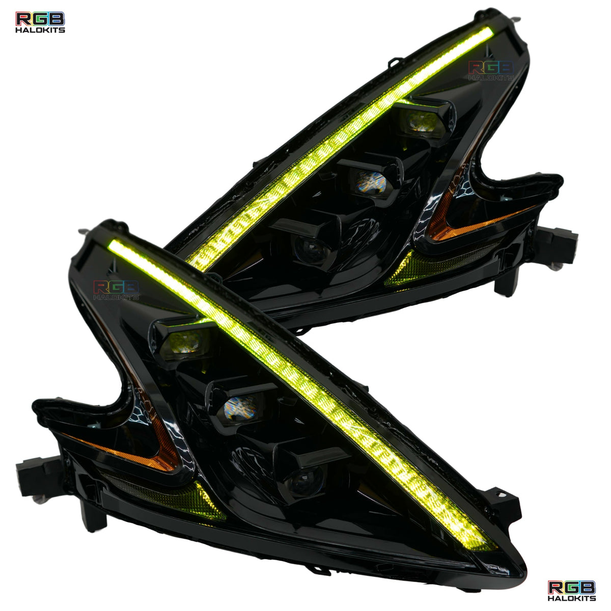 Nissan 370Z: Multicolor Flow Series Headlights (2009-2021) | XB Morimoto – Custom Multicolor LED Lighting by RGB Halo Kits