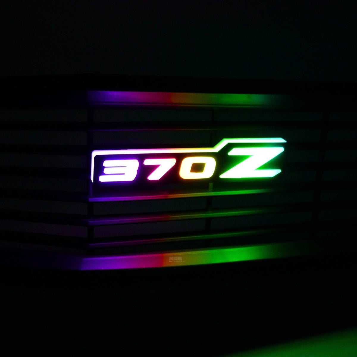 Nissan 370z LED Badge: (Multicolor Flow) – Custom Multicolor LED Lighting by RGB Halo Kits
