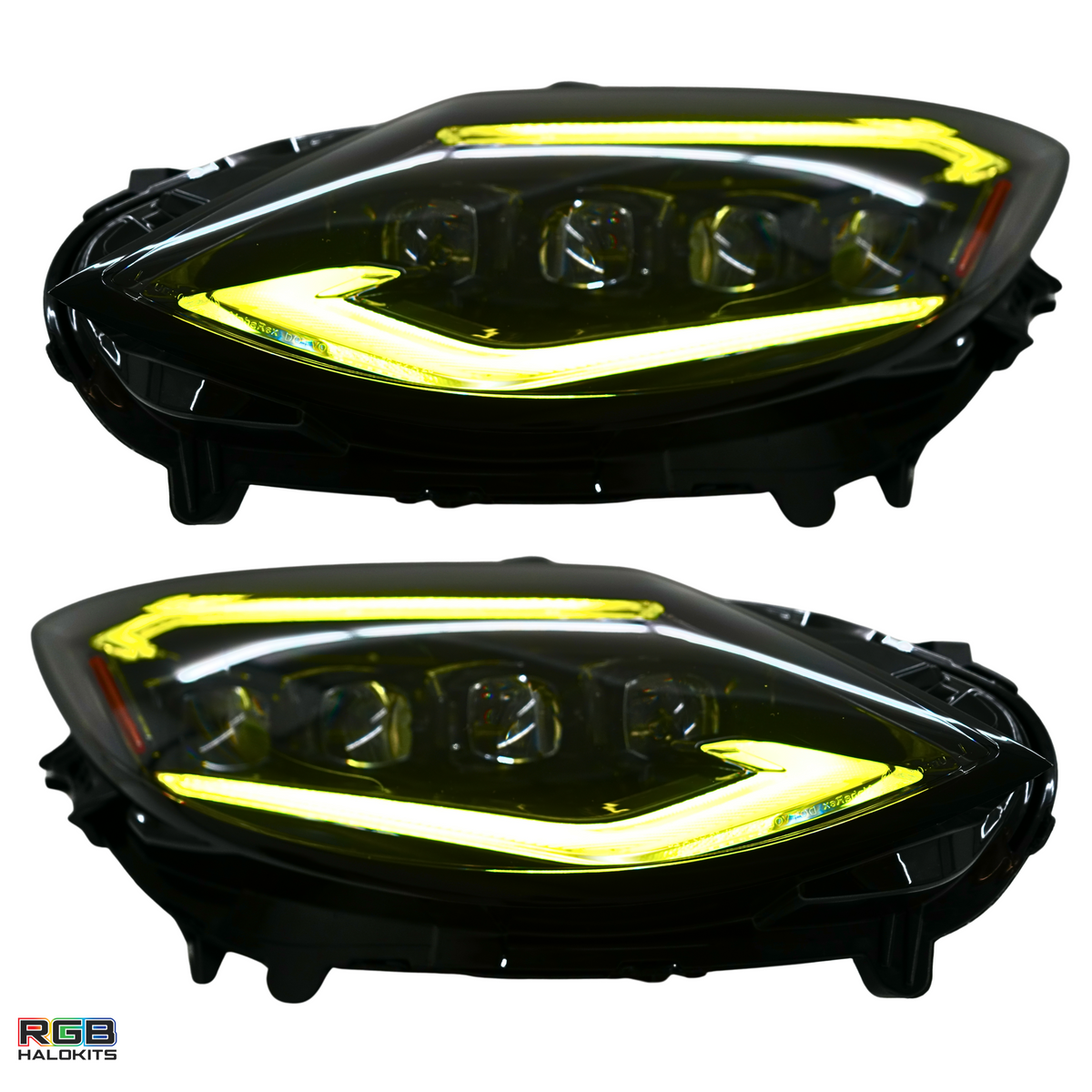 Nissan Z: Multicolor Flow Series Alphablack Nova-series Headlights (2023-2025) | Alpharex – Custom Multicolor LED Lighting by RGB Halo Kits