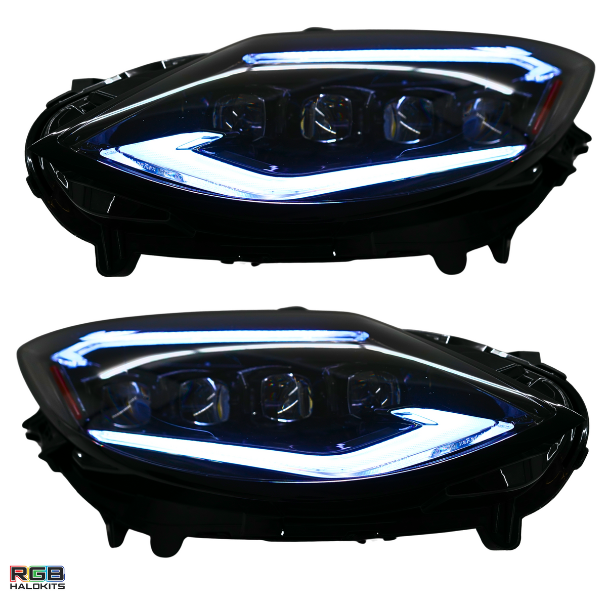 Nissan Z: Multicolor Flow Series Alphablack Nova-series Headlights (2023-2025) | Alpharex – Custom Multicolor LED Lighting by RGB Halo Kits