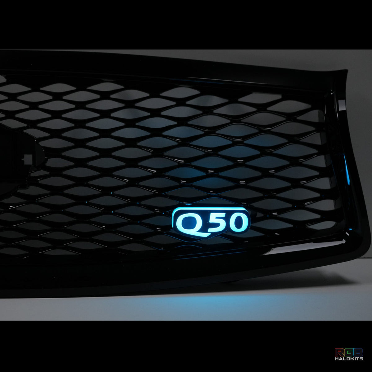 Q50 Flow Series LED Badge â€“ Custom Multicolor LED Lighting by RGB Halo Kits