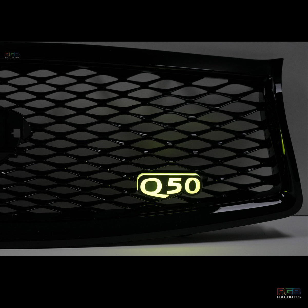 Q50 Flow Series LED Badge â€“ Custom Multicolor LED Lighting by RGB Halo Kits