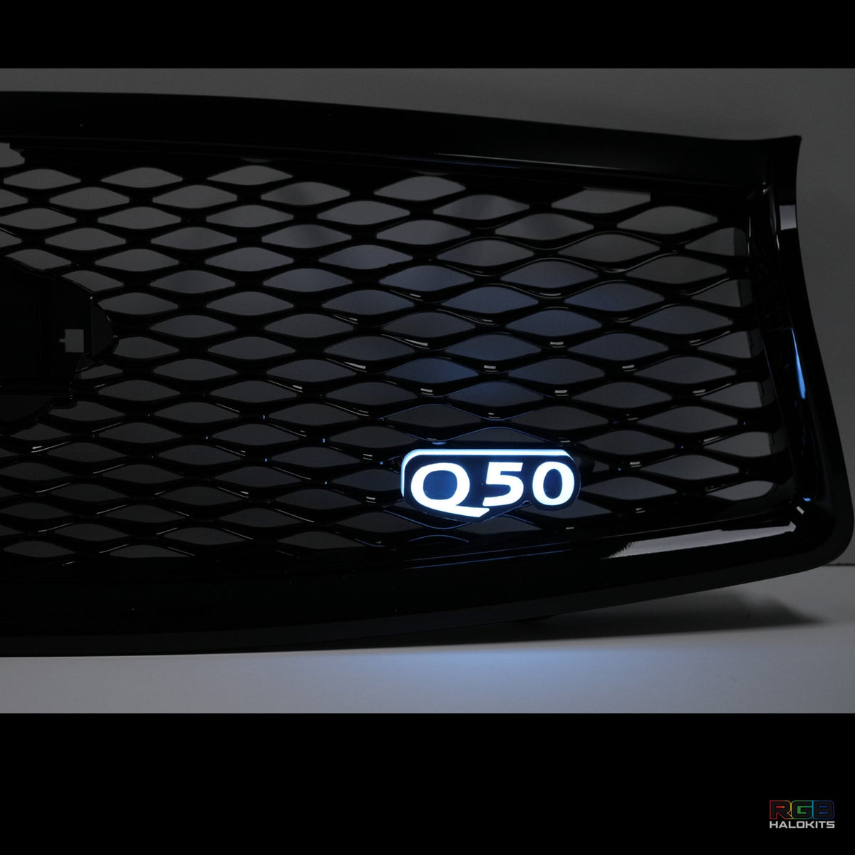 Q50 Flow Series LED Badge â€“ Custom Multicolor LED Lighting by RGB Halo Kits