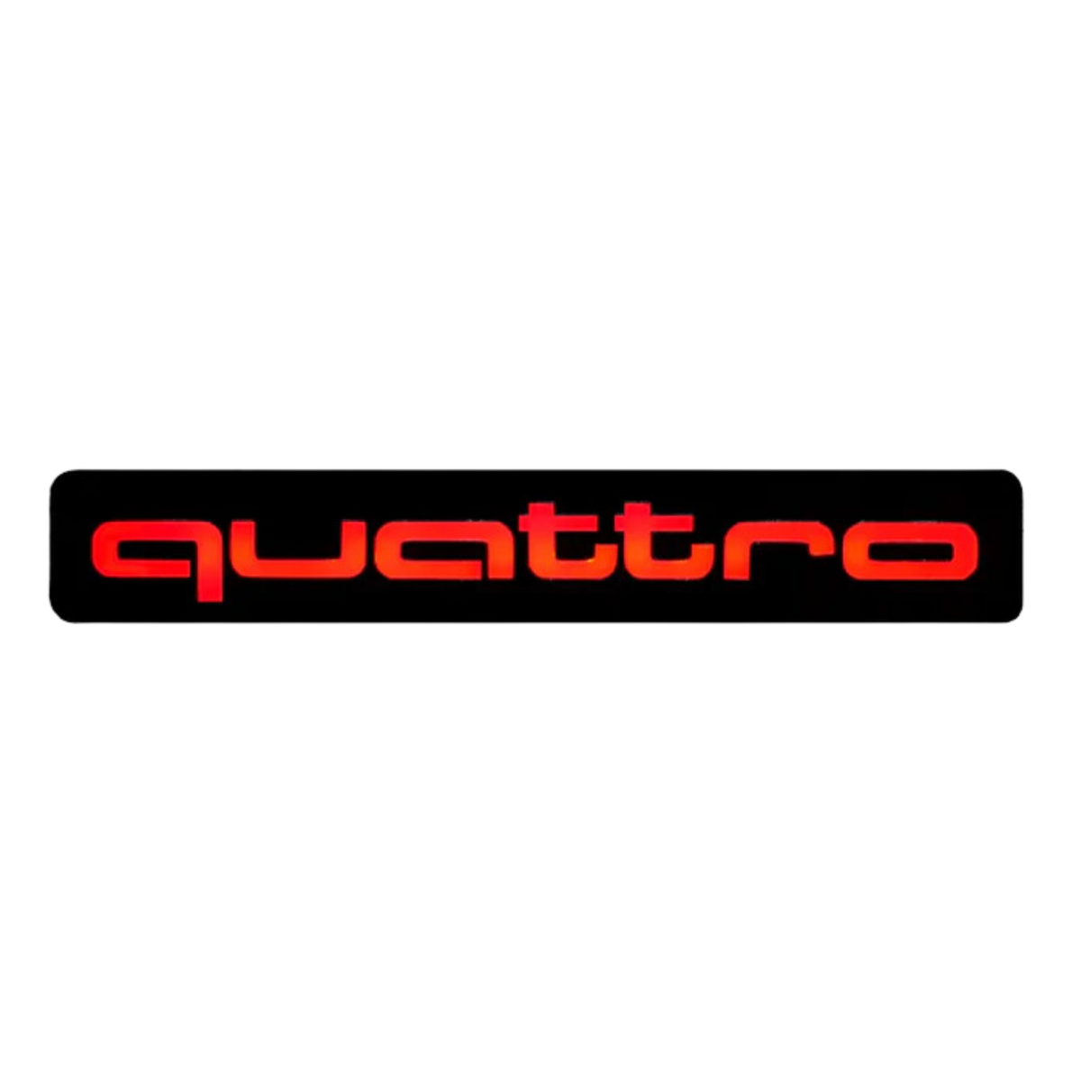 Quattro : Illuminated Multicolor Flow LED Badge | Lit Logos – Custom Multicolor LED Lighting by RGB Halo Kits