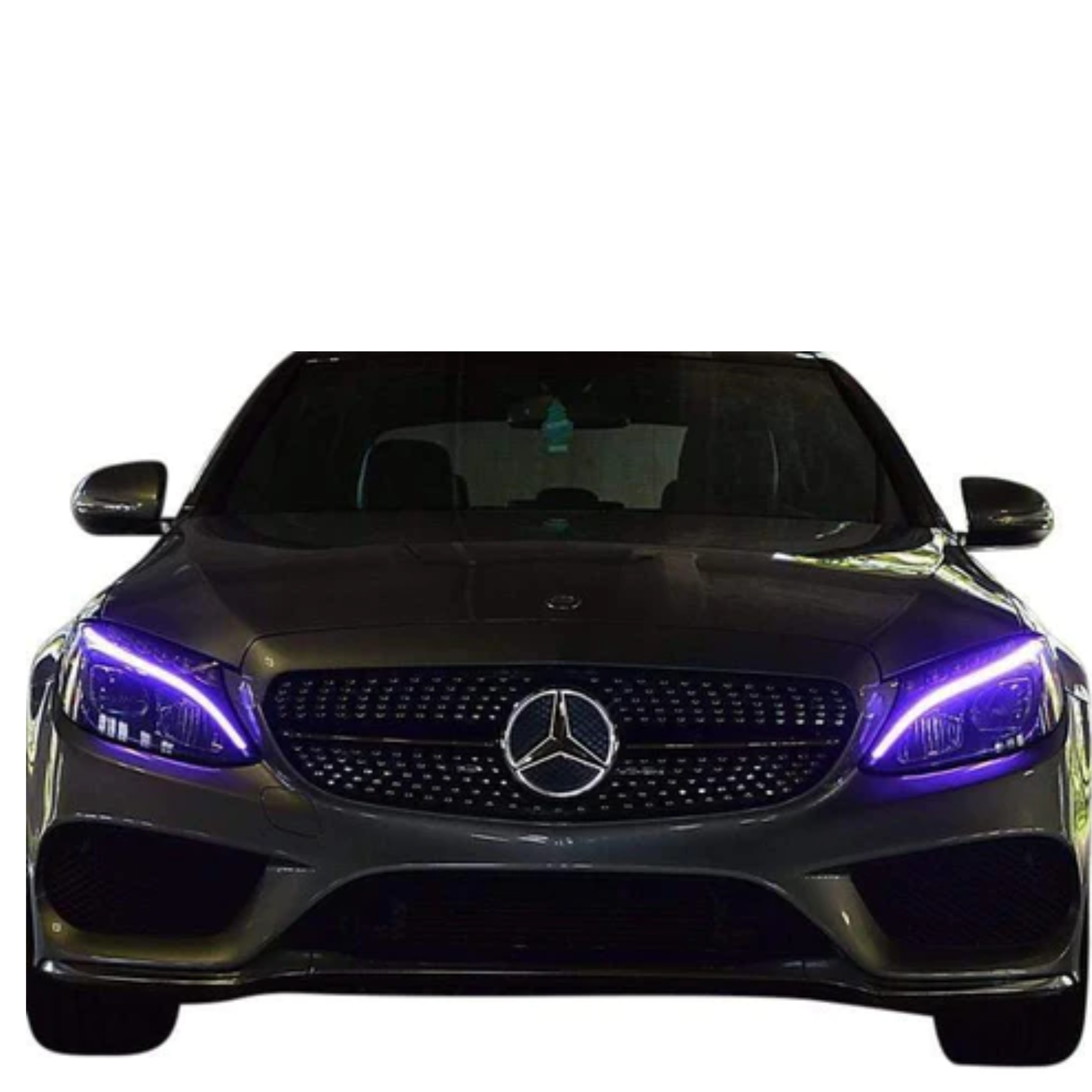 2015-2018 Mercedes Benz C Class Multicolor DRL Boards - RGB Halo Kits Multicolor Flow Series Color Chasing RGBWA LED headlight kit Oracle Lighting Trendz OneUpLighting Morimoto theretrofitsource AutoLEDTech Diode Dynamics