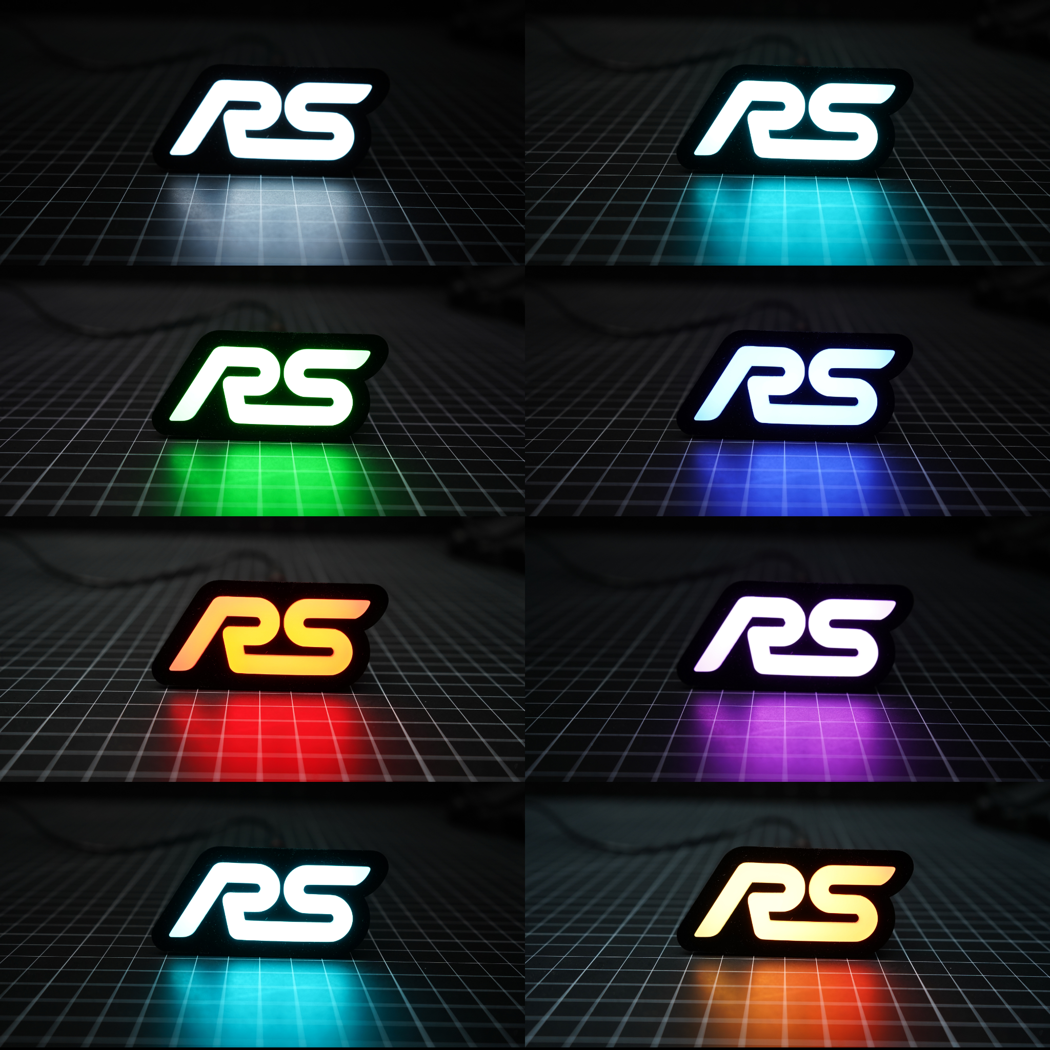 RS : Multicolor Flow LED Badge (15-18 Ford Focus) | Lit Logos â€“ Custom Multicolor LED Lighting by RGB Halo Kits